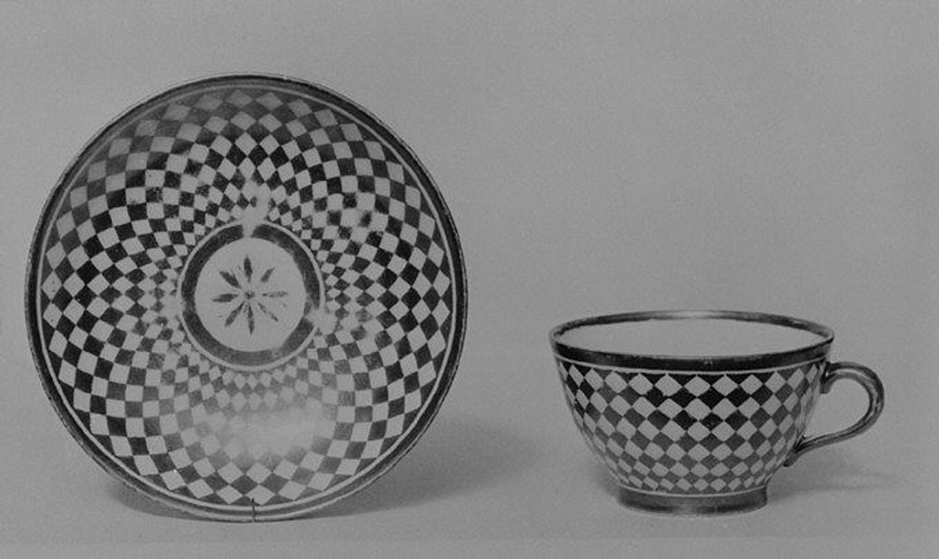 Cup and saucer by Rue Thiroux: Queen's Factory