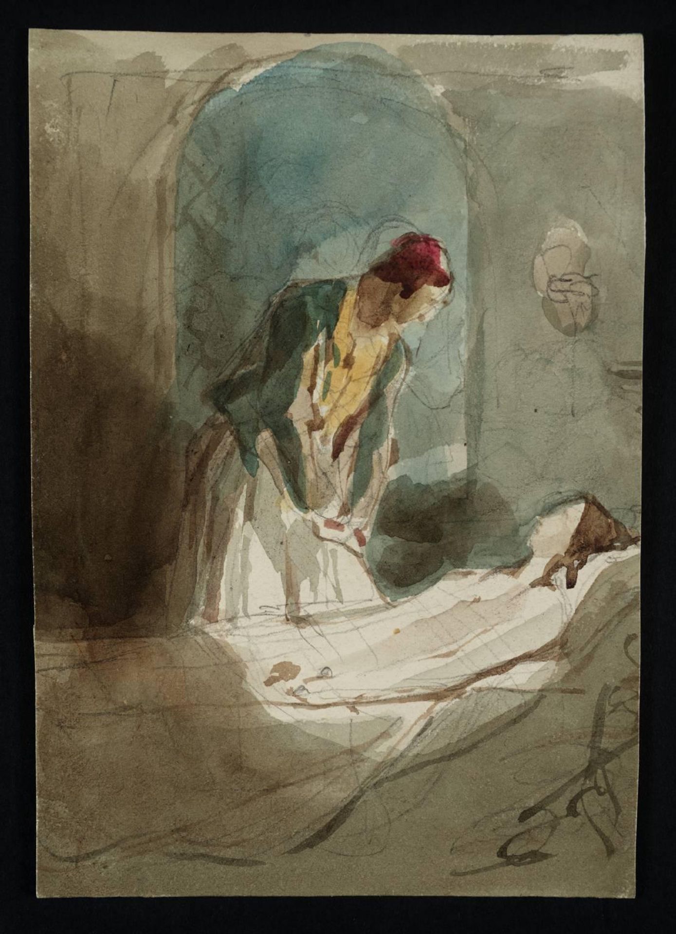 Woman Standing by a Deathbed by Sir David Wilkie