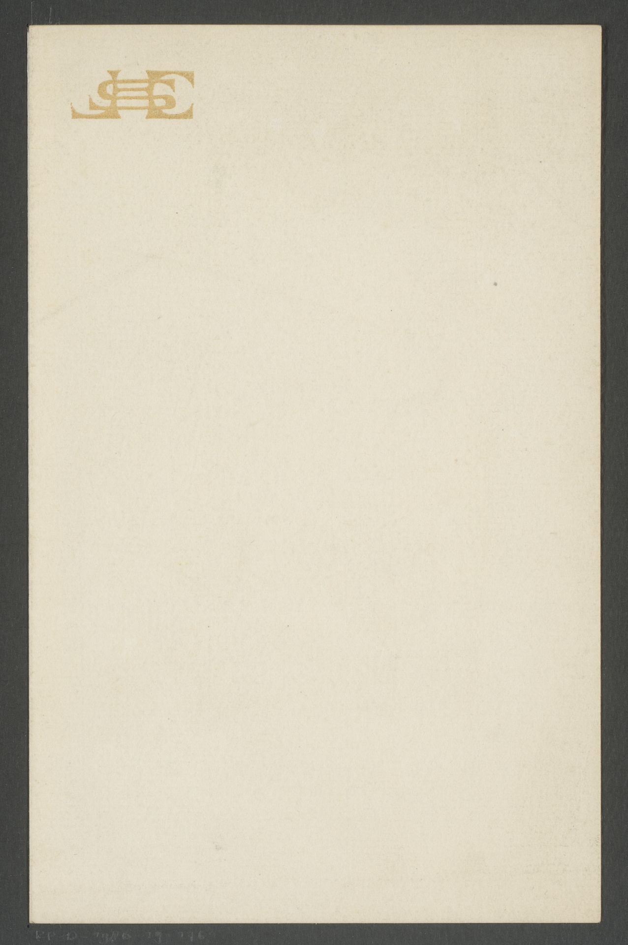 Briefpapier met monogram SHCL by Reinier Willem Petrus de (1874-1952) Vries