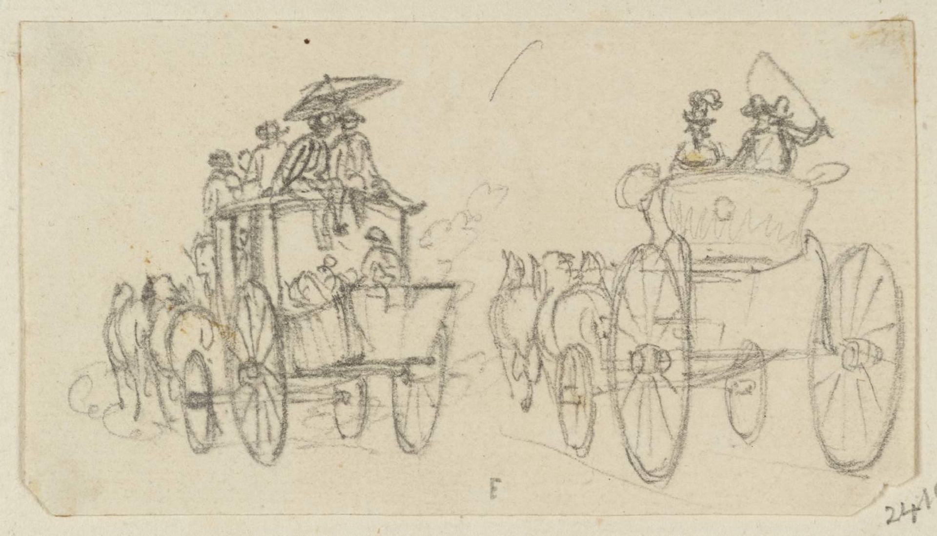 Two Coaches with Passengers by Paul Sandby
