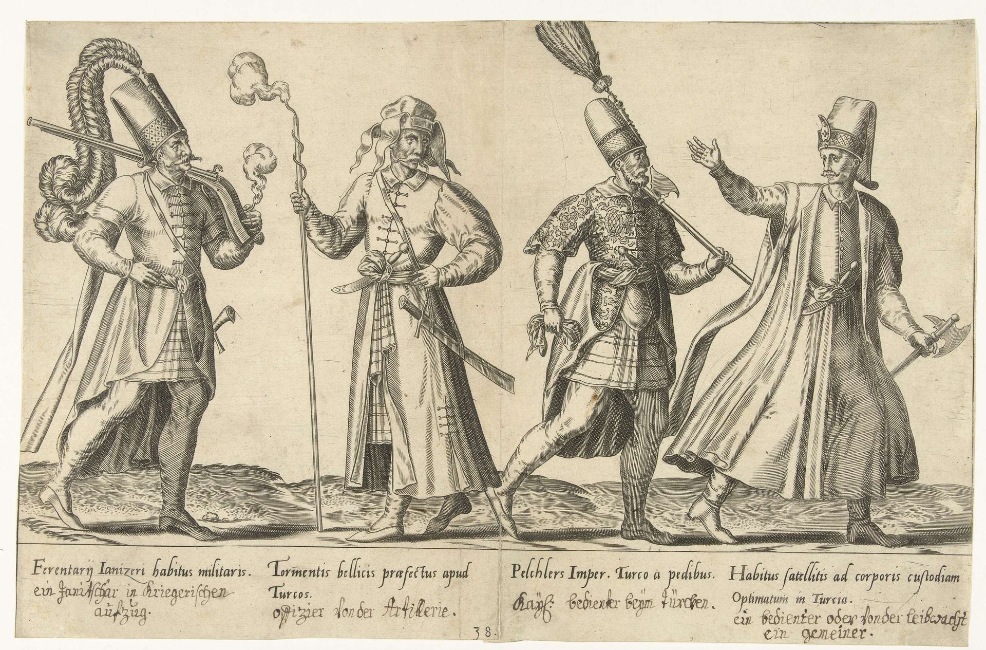 Kleding van Ottomaanse soldaten rond 1580 by Abraham de Bruyn