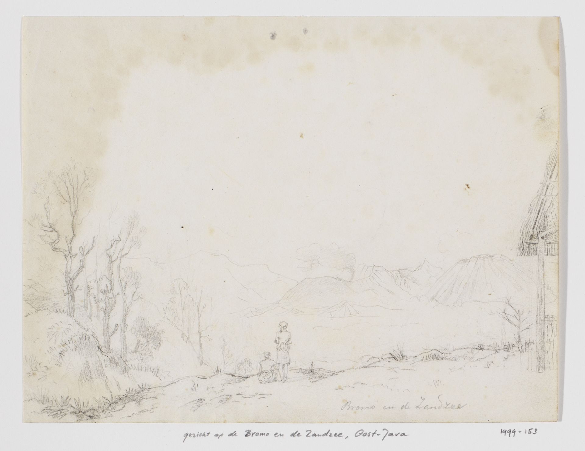 Gezicht op de vulkaan Bromo in het Tenggergebergte en de Zandzee, Oost-Java by Adrianus Johannes Bik
