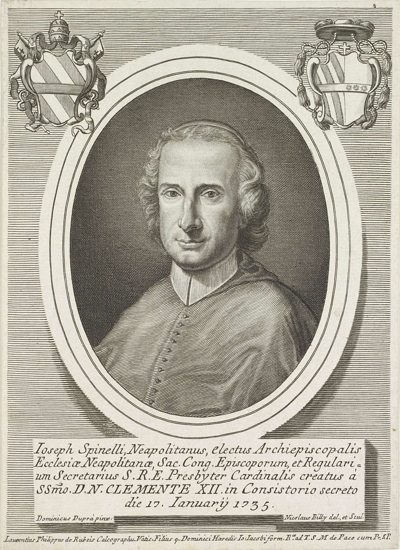 Portret van kardinaal Giuseppe Spinelli by Nicolo Billy