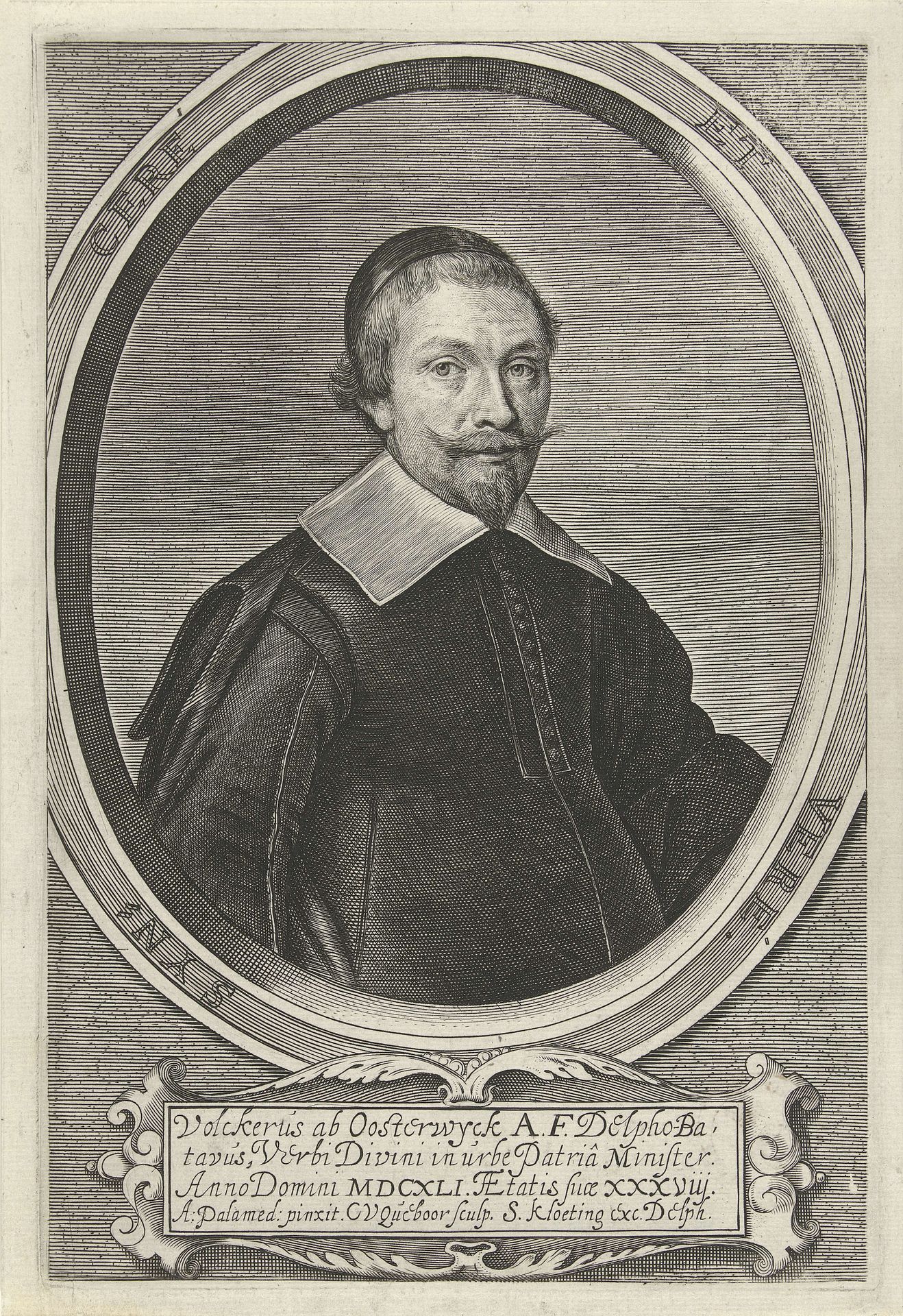 Portret van Volkerus van Oosterwyk by Crispijn van den Queborn
