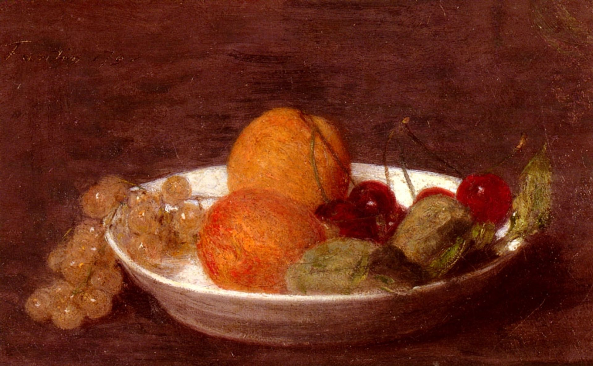 A Bowl Of Fruit by Henri Fantin-Latour