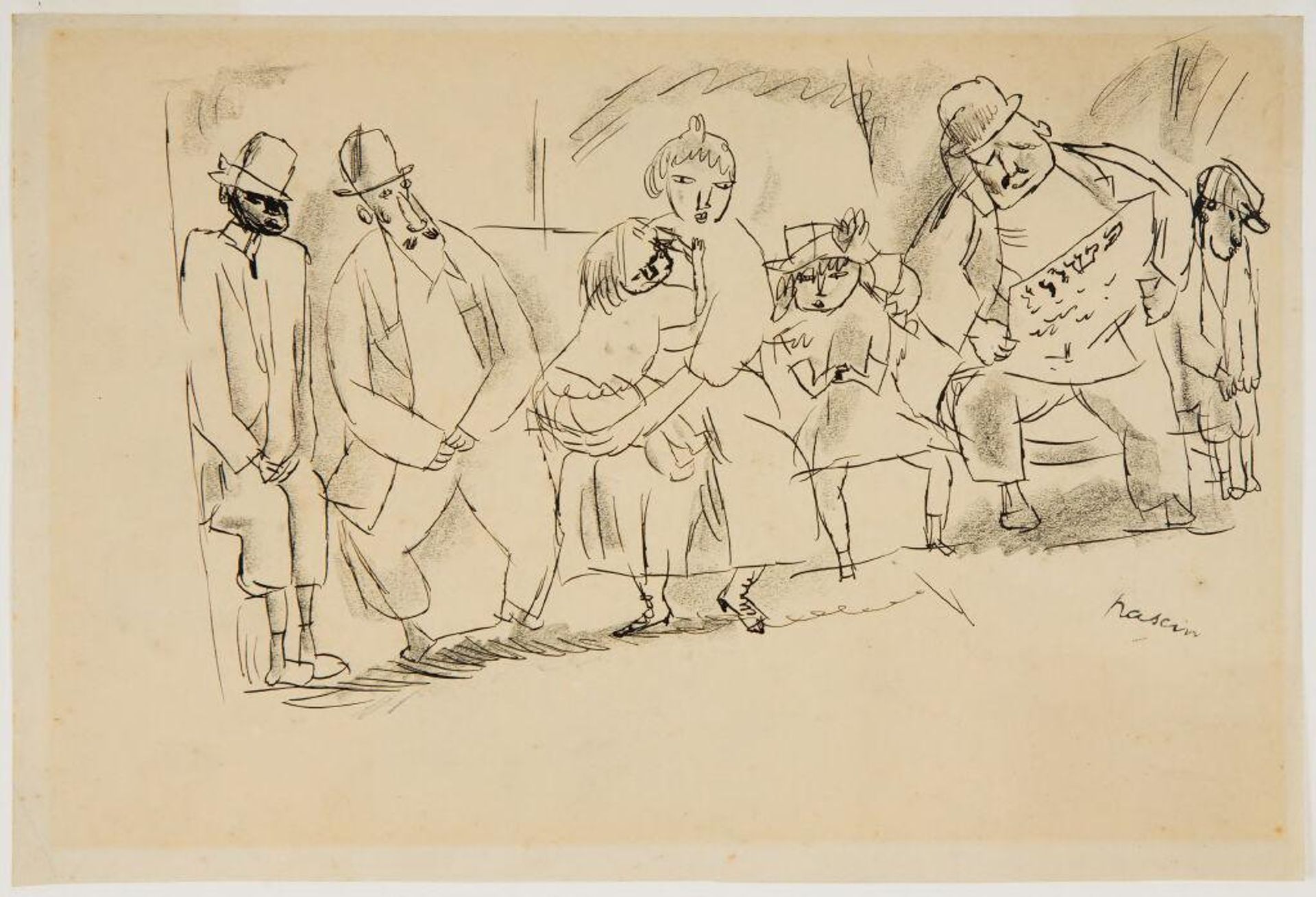 In the Subway by Jules Pascin