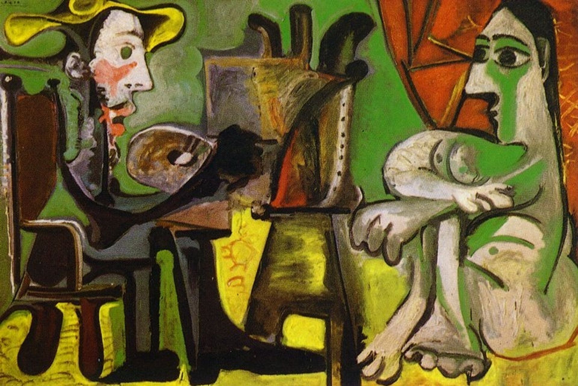 Painter and his model by Pablo Picasso