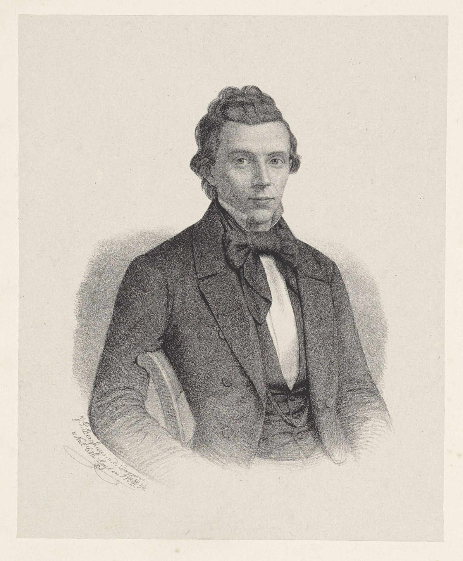 Portret van H. van Hall by Johann Peter Berghaus
