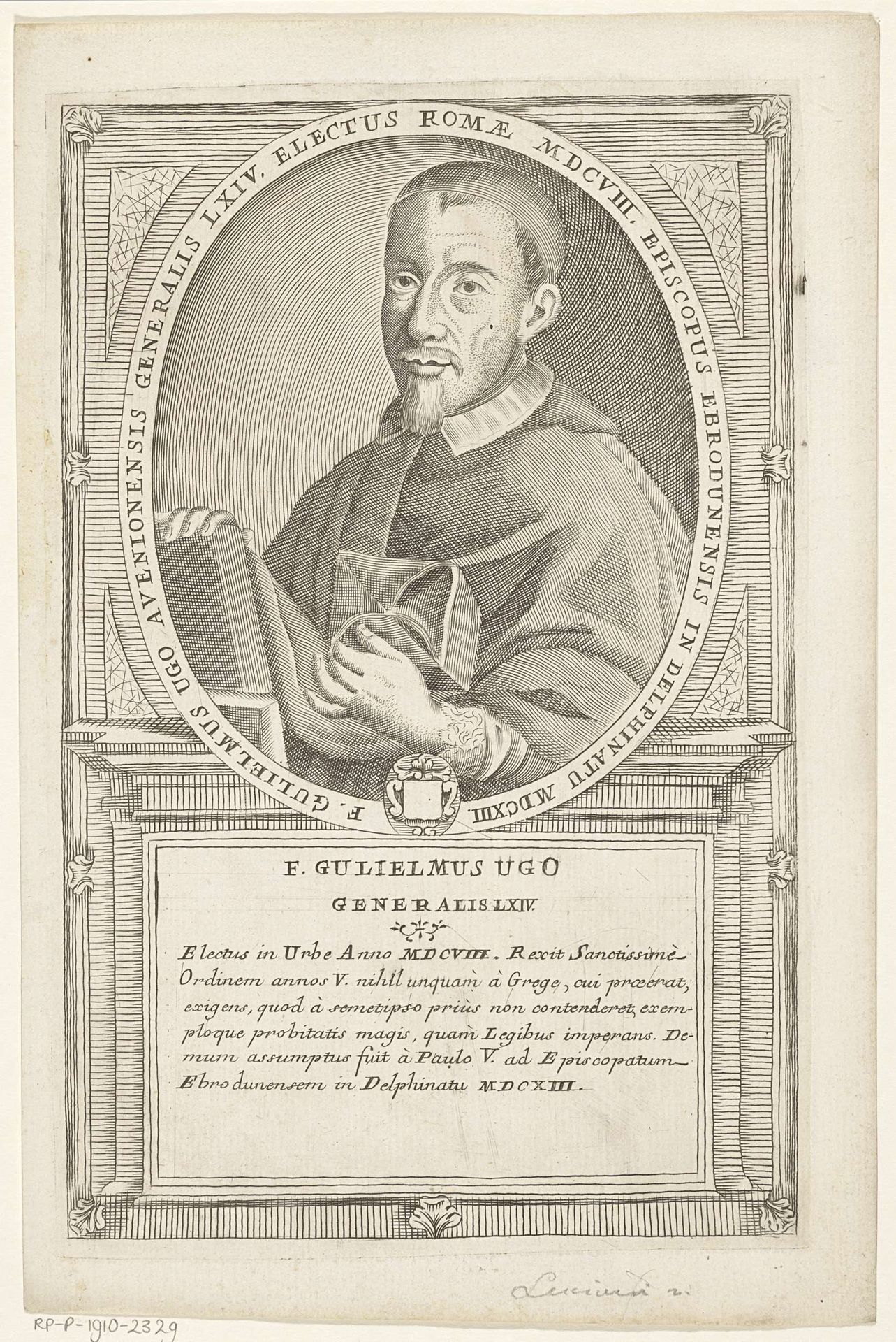 Portret van Guillermo Huges de Avignon, 64ste Minister Generaal van de franciscaner orde by Antonio Luciani