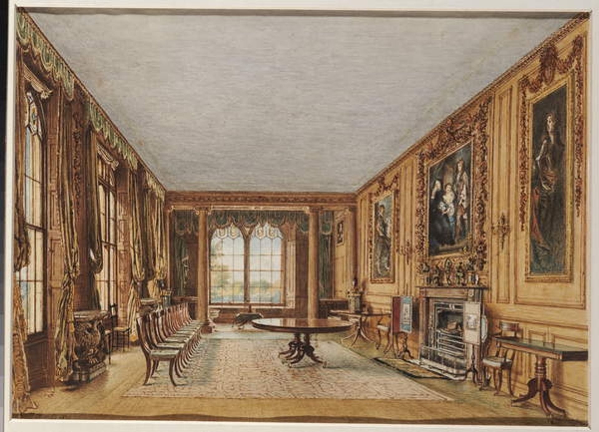 The Winter Dining Room of the Earl of Essex at Cassiobury by William Henry Hunt