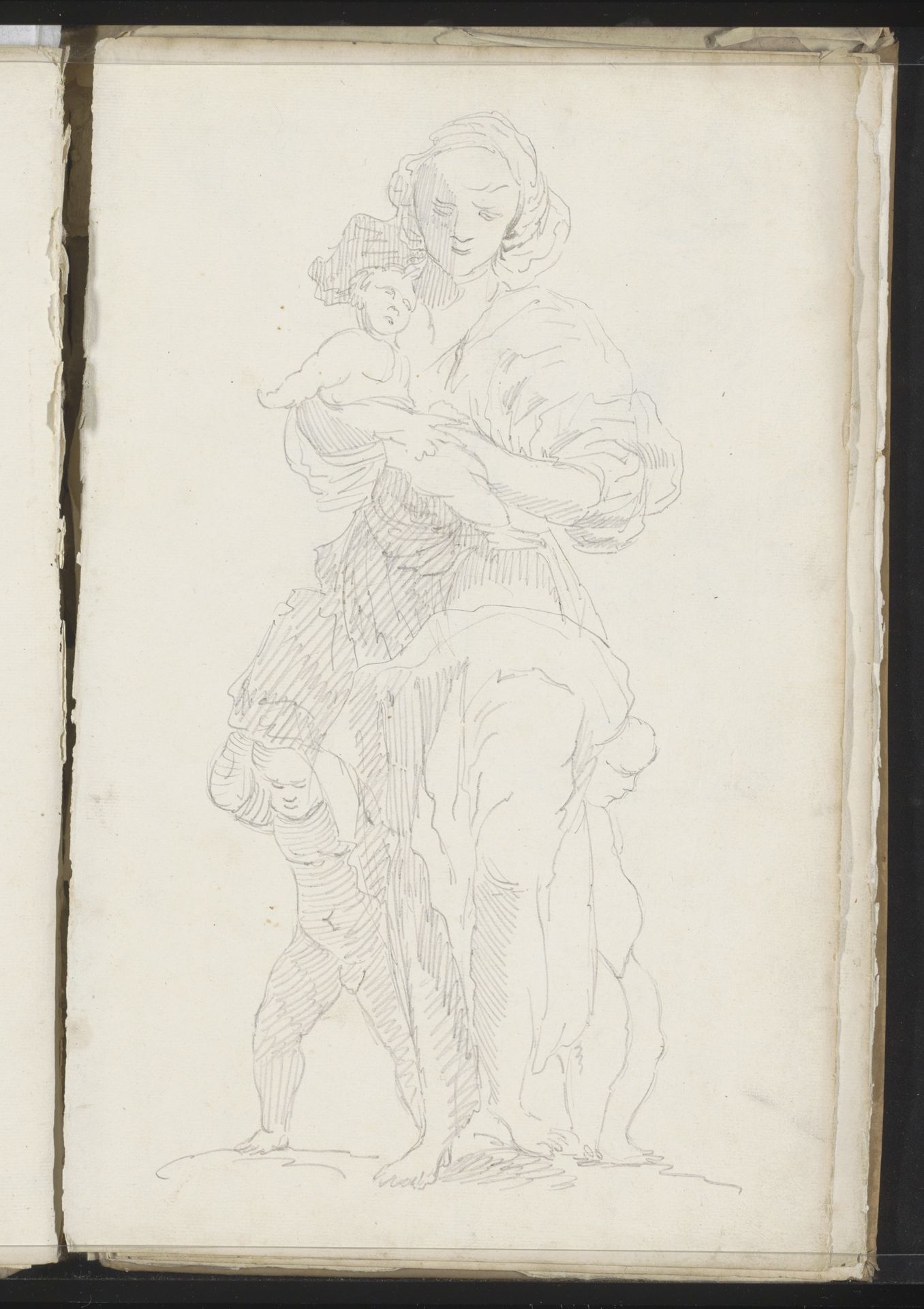 Vrouw met een kind op de arm by Jacob Toorenvliet