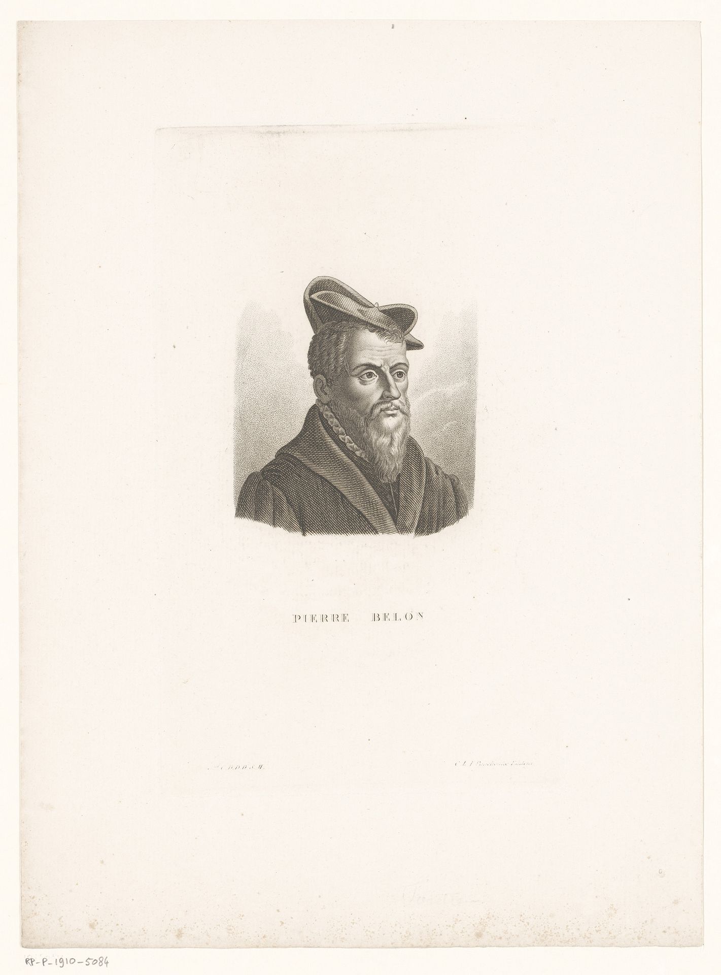 Portret van Pierre Belon by Charles Aimé Forestier