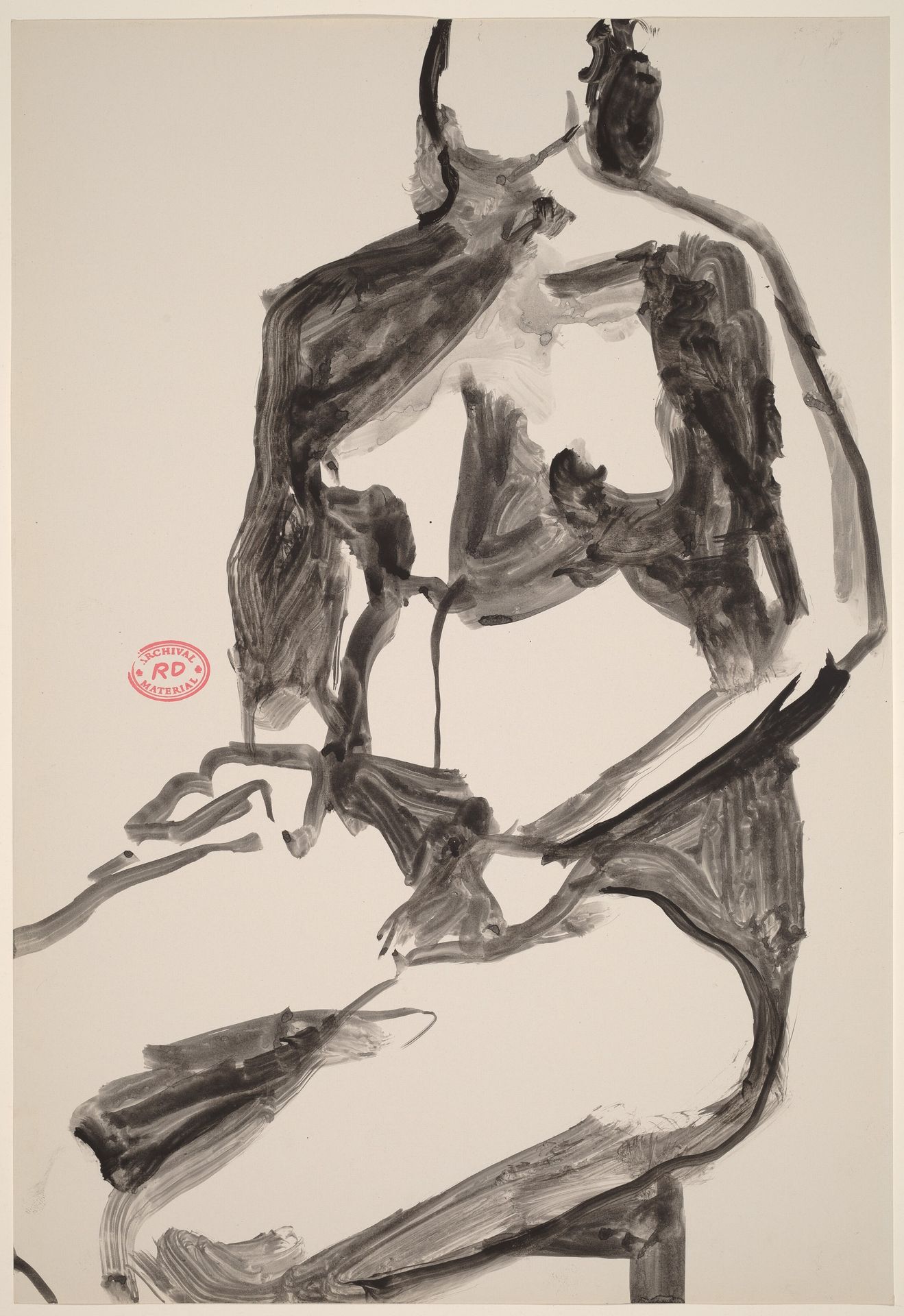Untitled [seated female nude with hands in her lap] by Richard Diebenkorn