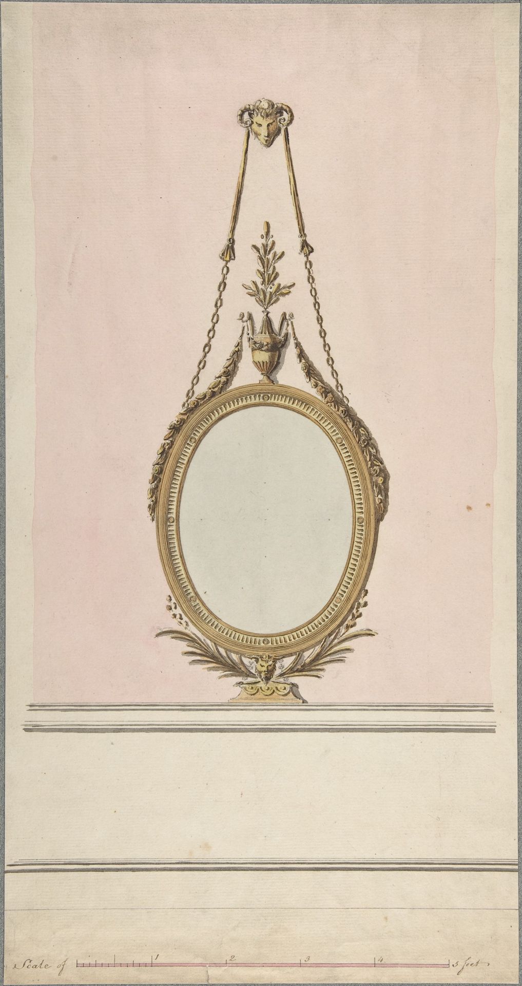 Design for an Oval Mirror by John Yenn