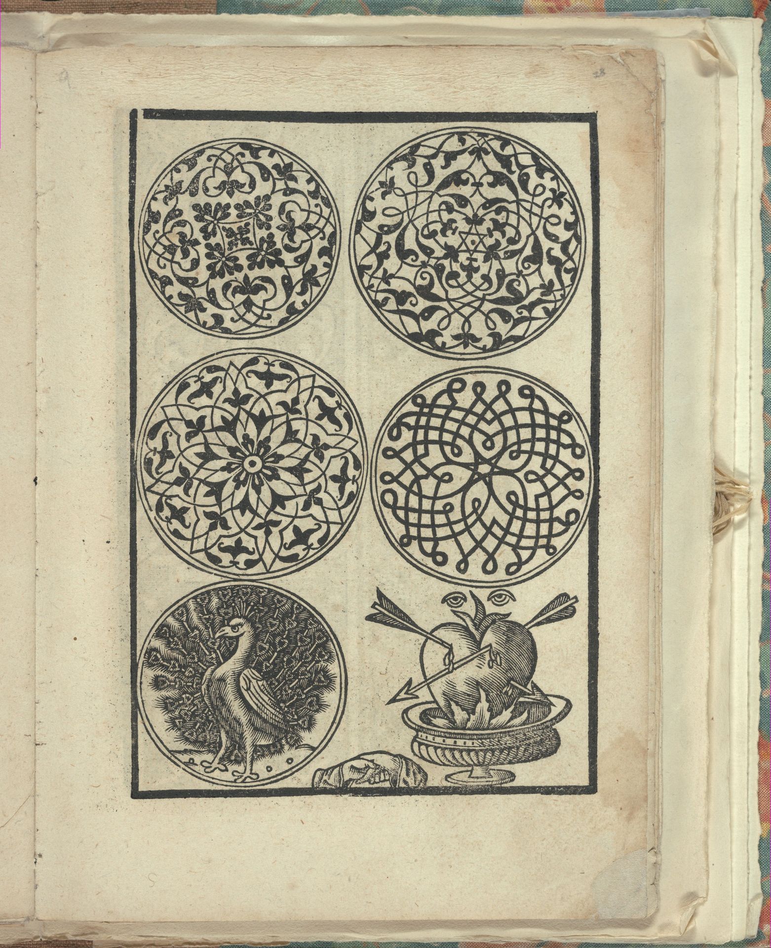 Opera Nova Universali intitulata Corona di racammi, page 28 (recto) by Giovanni Andrea Vavassore