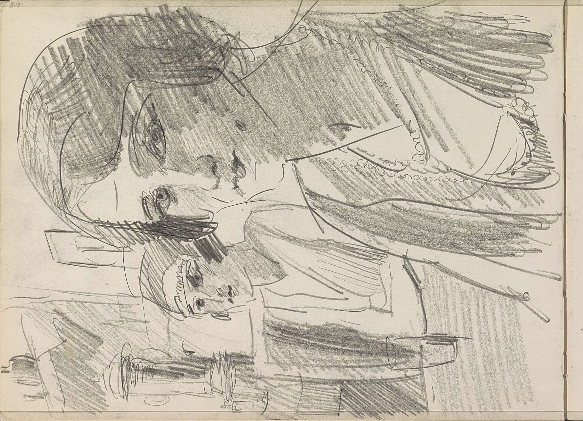Twee vrouwen aan een tafel, mogelijk op een terras by Isaac Israels