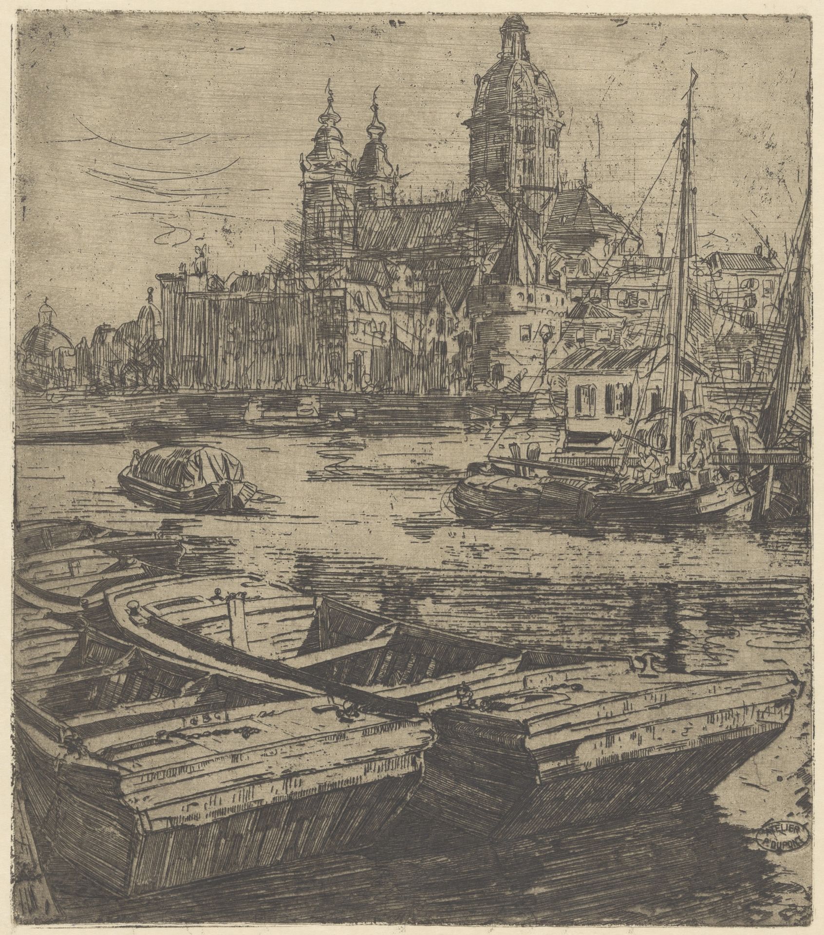 Basiliek van de Heilige Nicolaas in Amsterdam by Pieter Dupont
