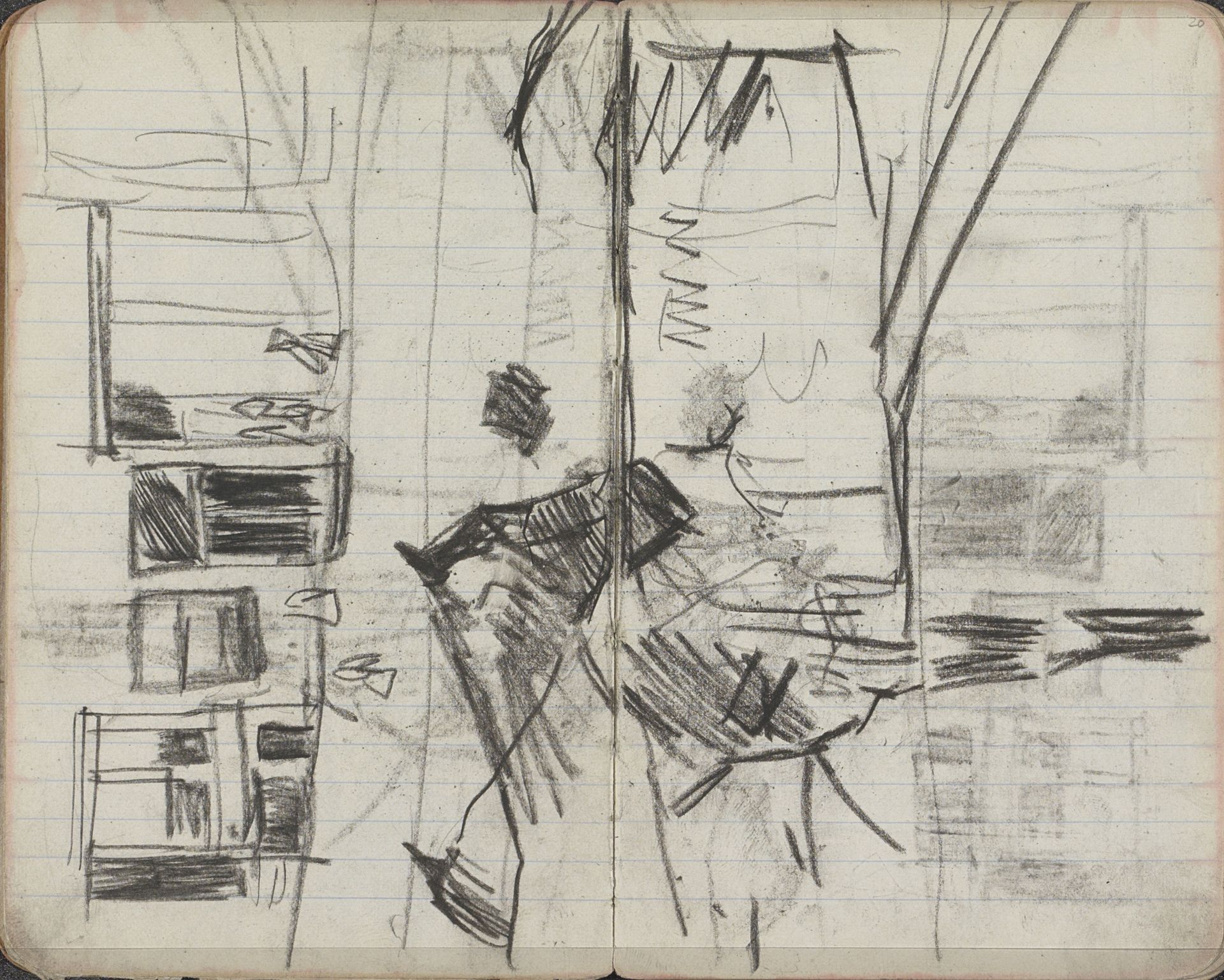 Paarden aan de Lauriergracht te Amsterdam by George Hendrik Breitner
