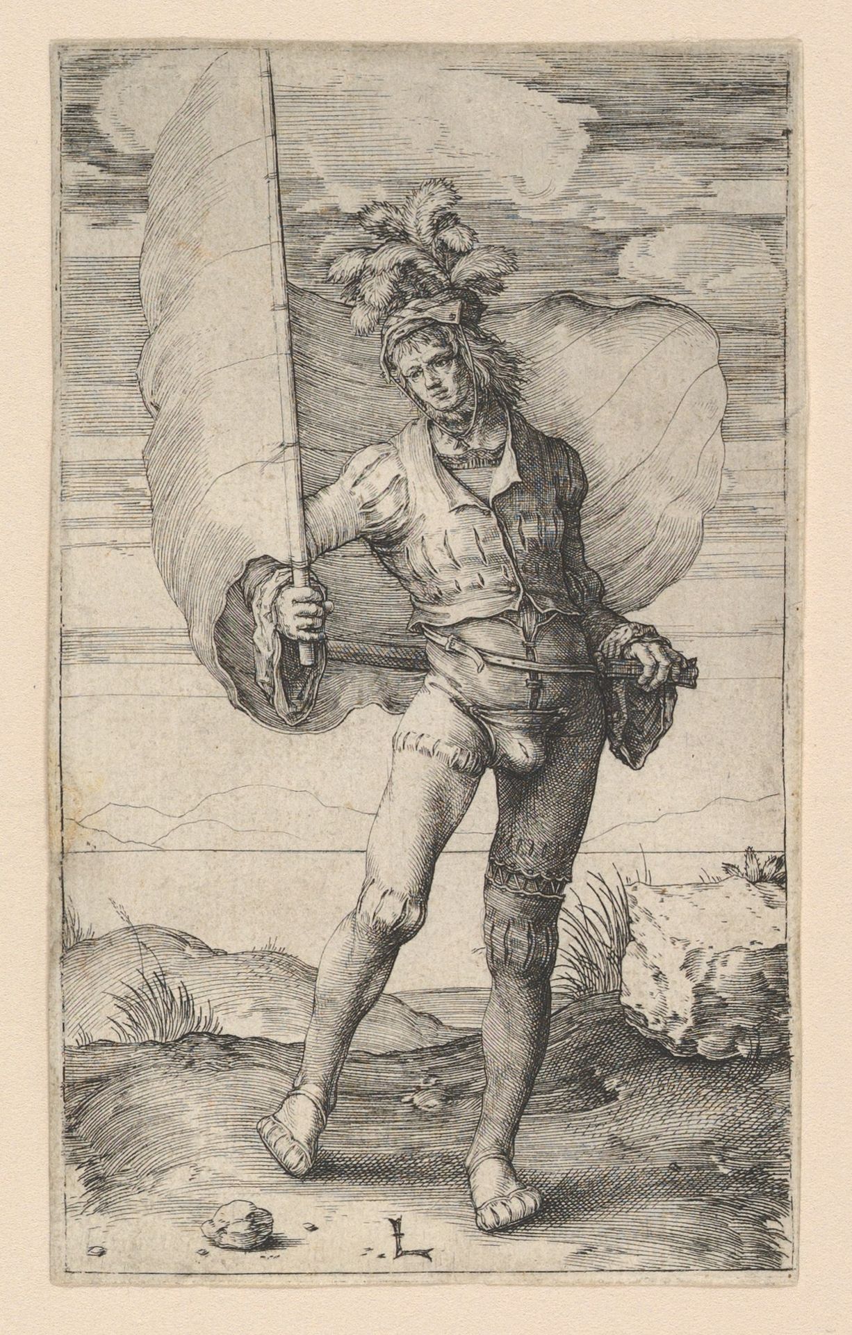 The Standard Bearer by Lucas van Leyden