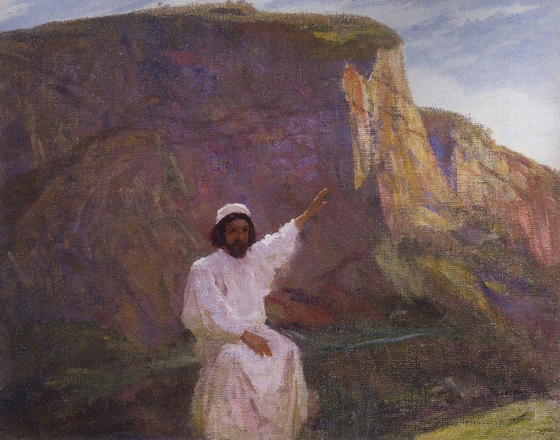 Palestine. Sermon on the Mount. by Vasily Polenov