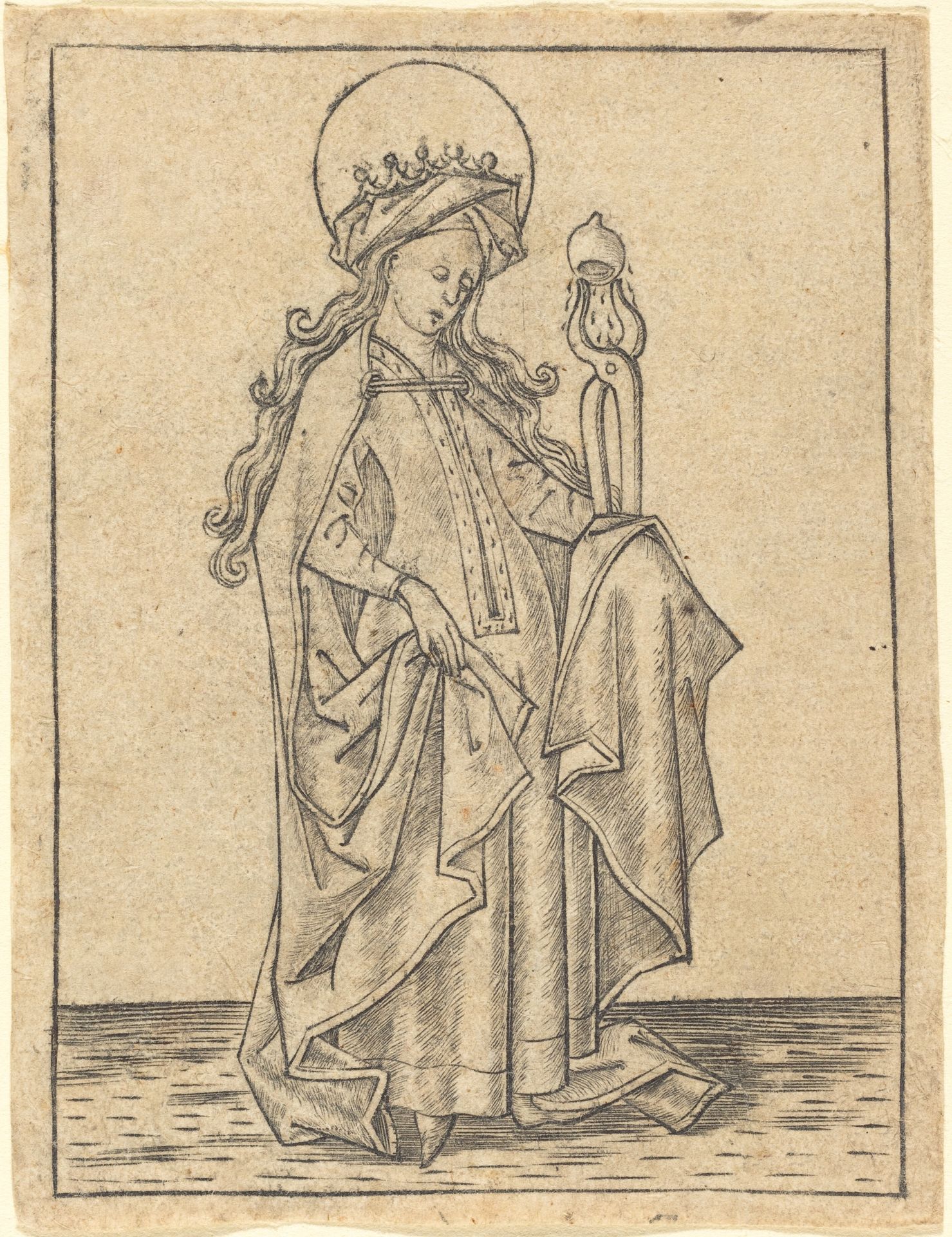 Saint Agatha by Israhel van Meckenem