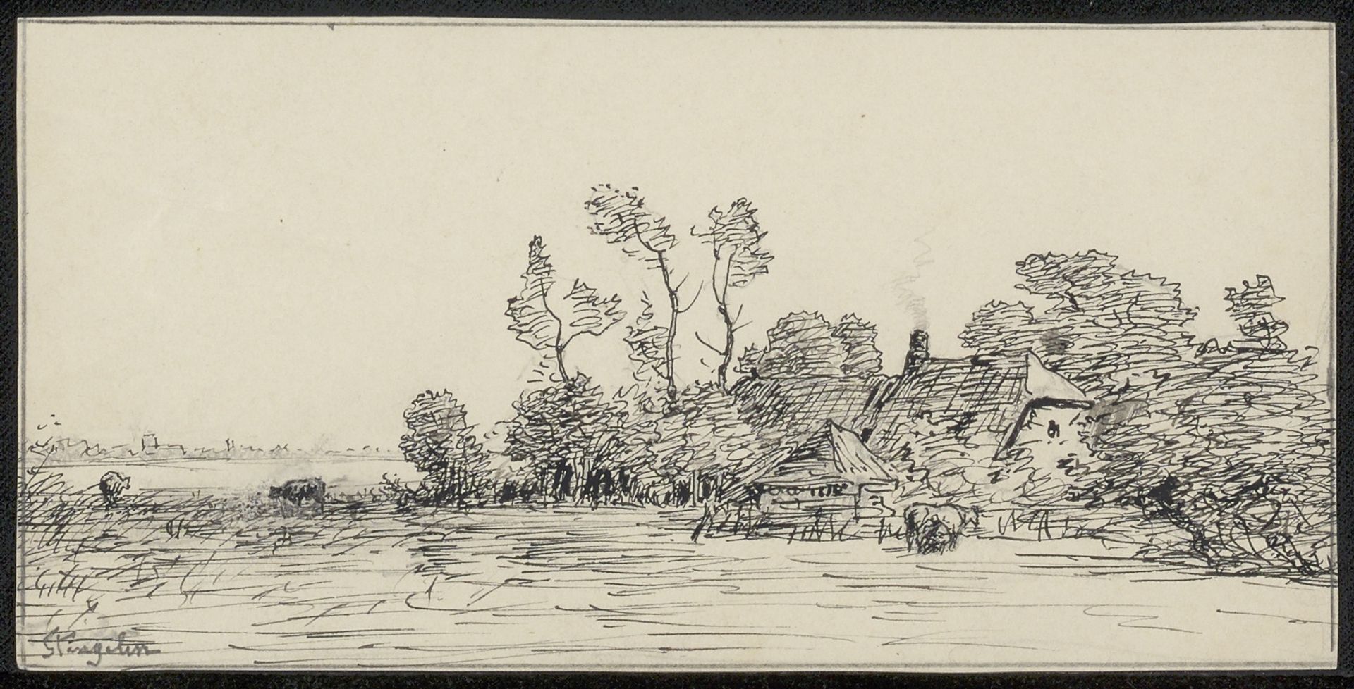 Tekening uit archief Philip Zilcken by Alphonse Stengelin