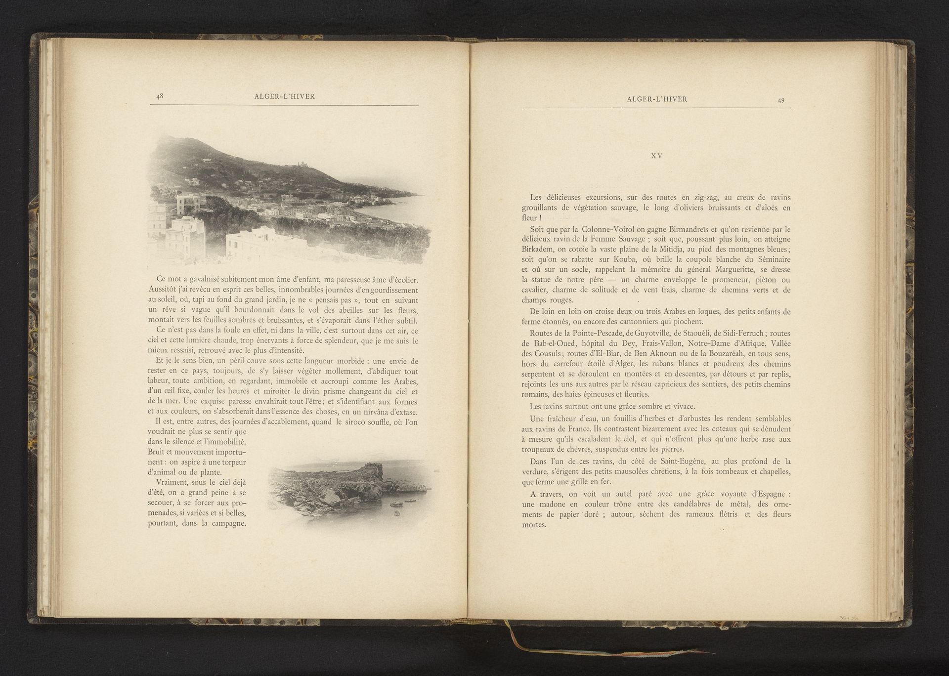 Gezicht op de kust van Algiers, Algerije by Jules Gervais-Courtellemont