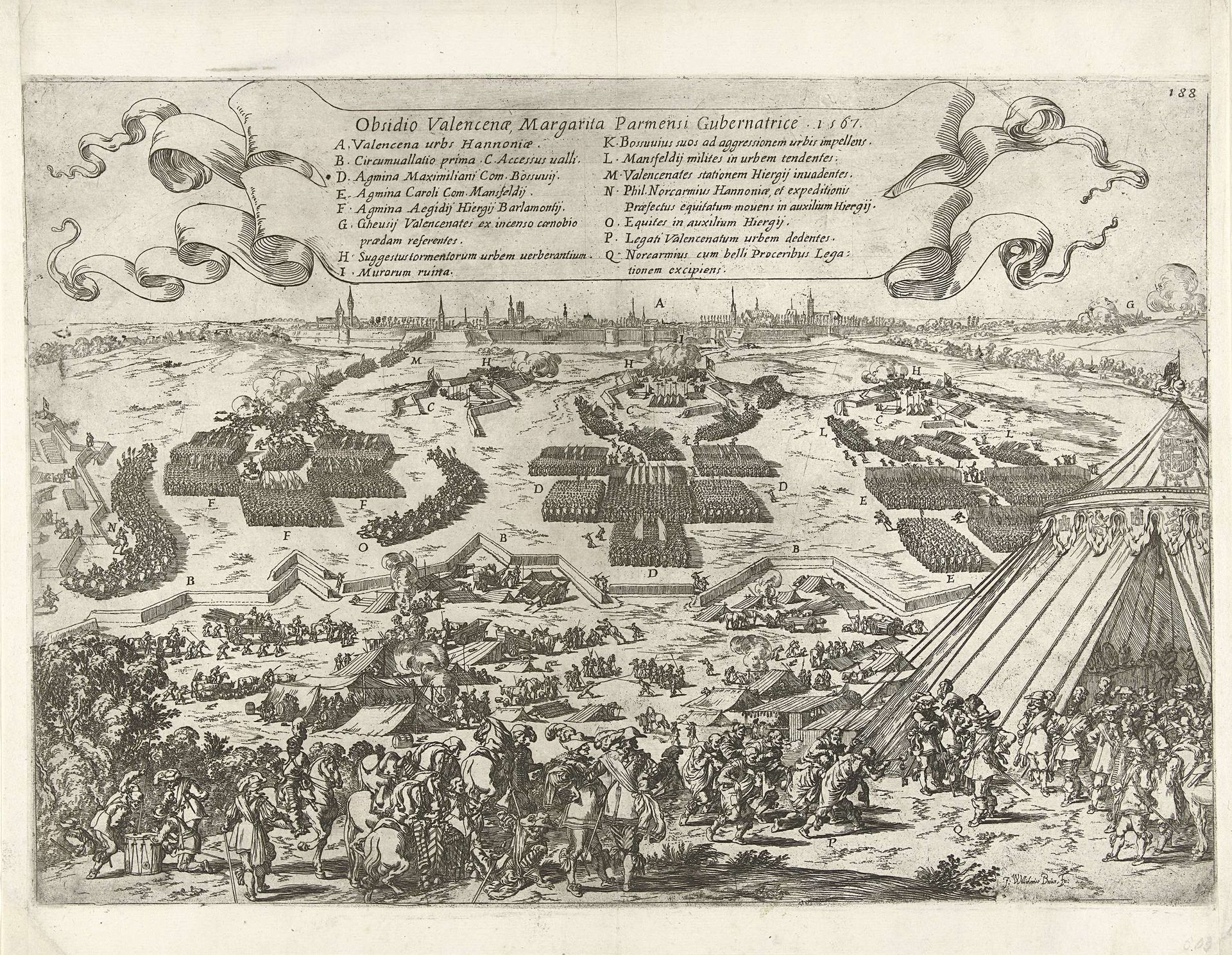 Inname van Valenciennes, 1567 by Johann Wilhelm Baur