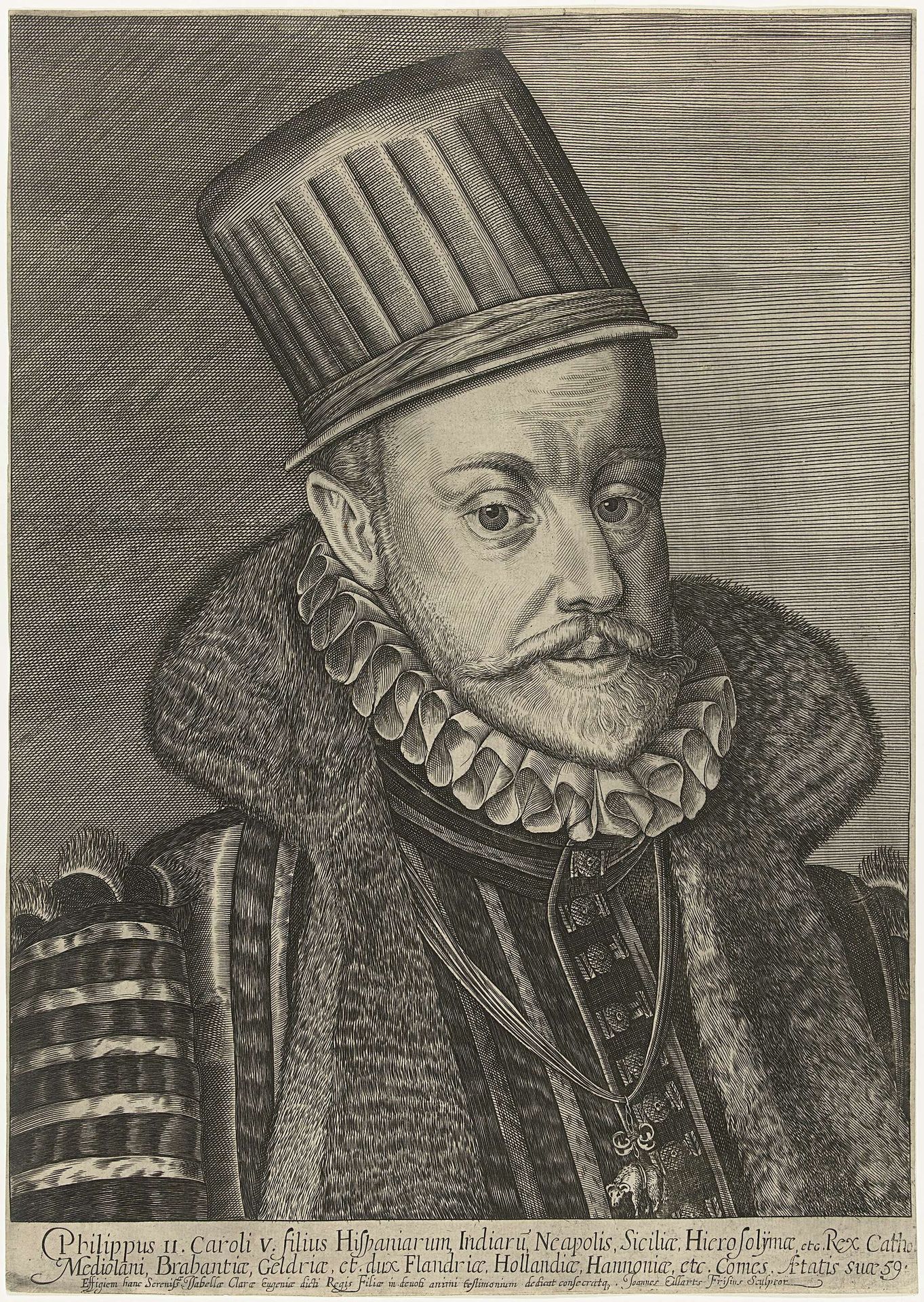 Portret van Filips II van Spanje by Johannes Eillarts