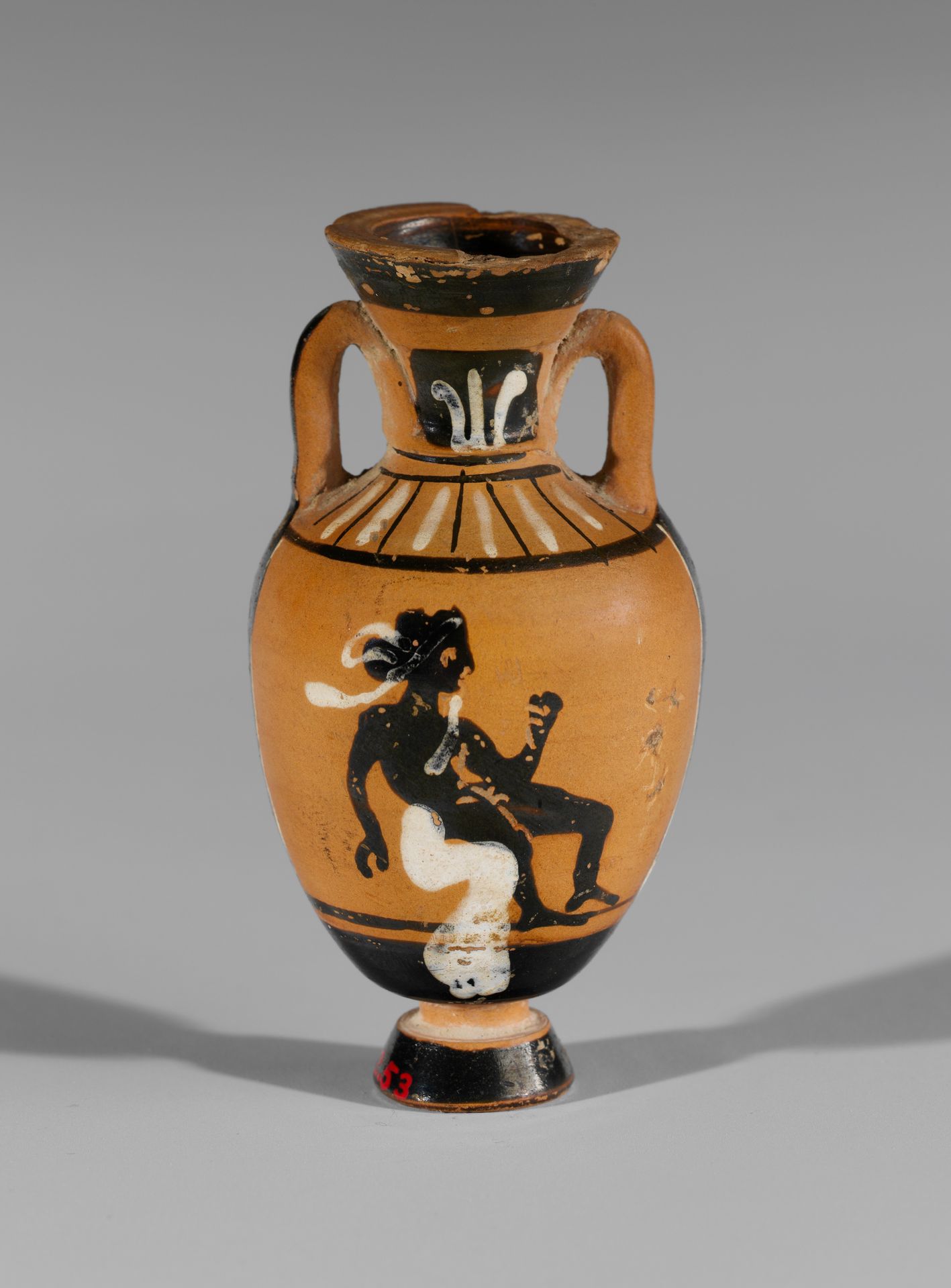 Terracotta miniature Panathenaic amphora by Bulas Group