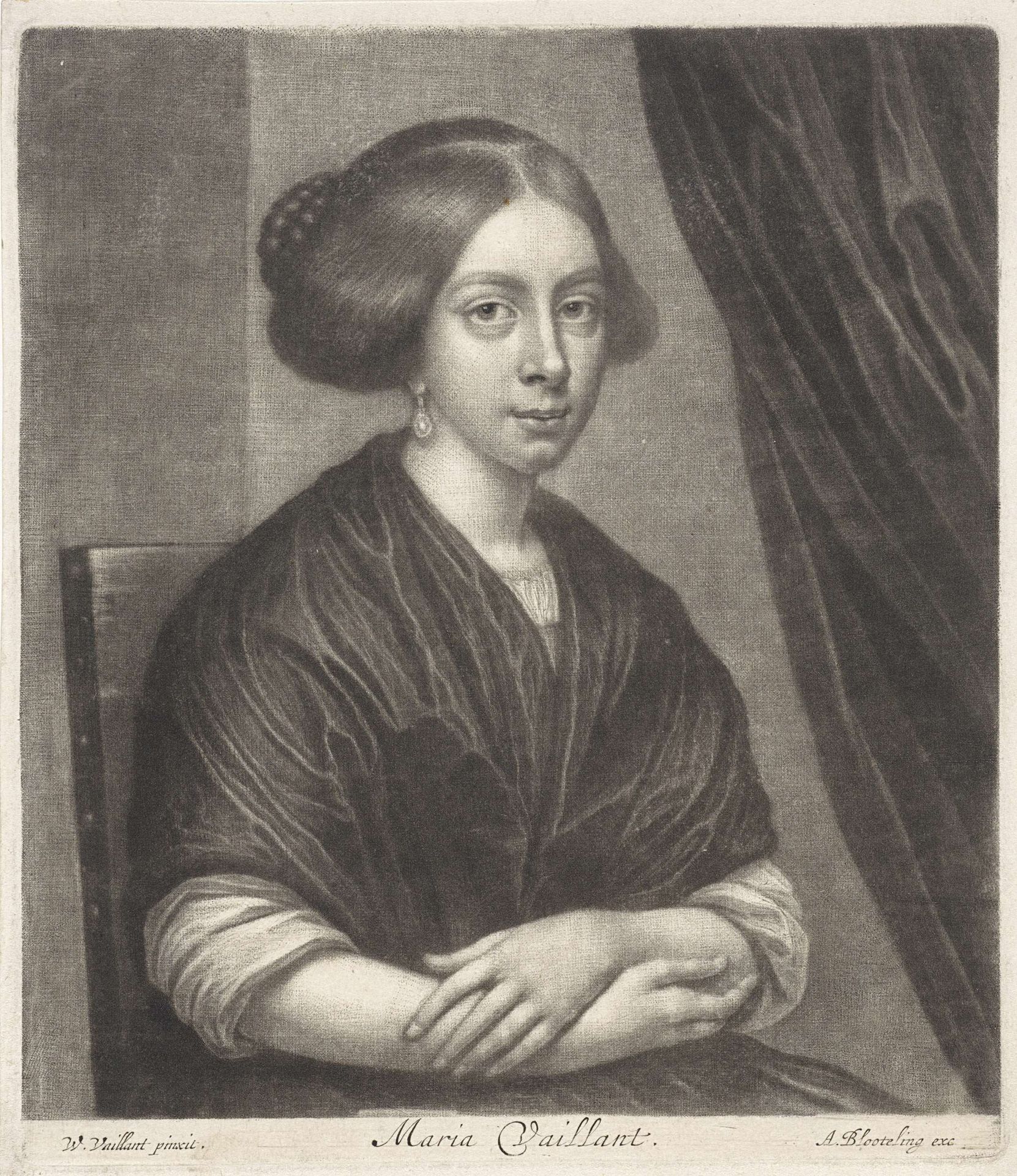 Portret van Maria Vaillant by Wallerant Vaillant