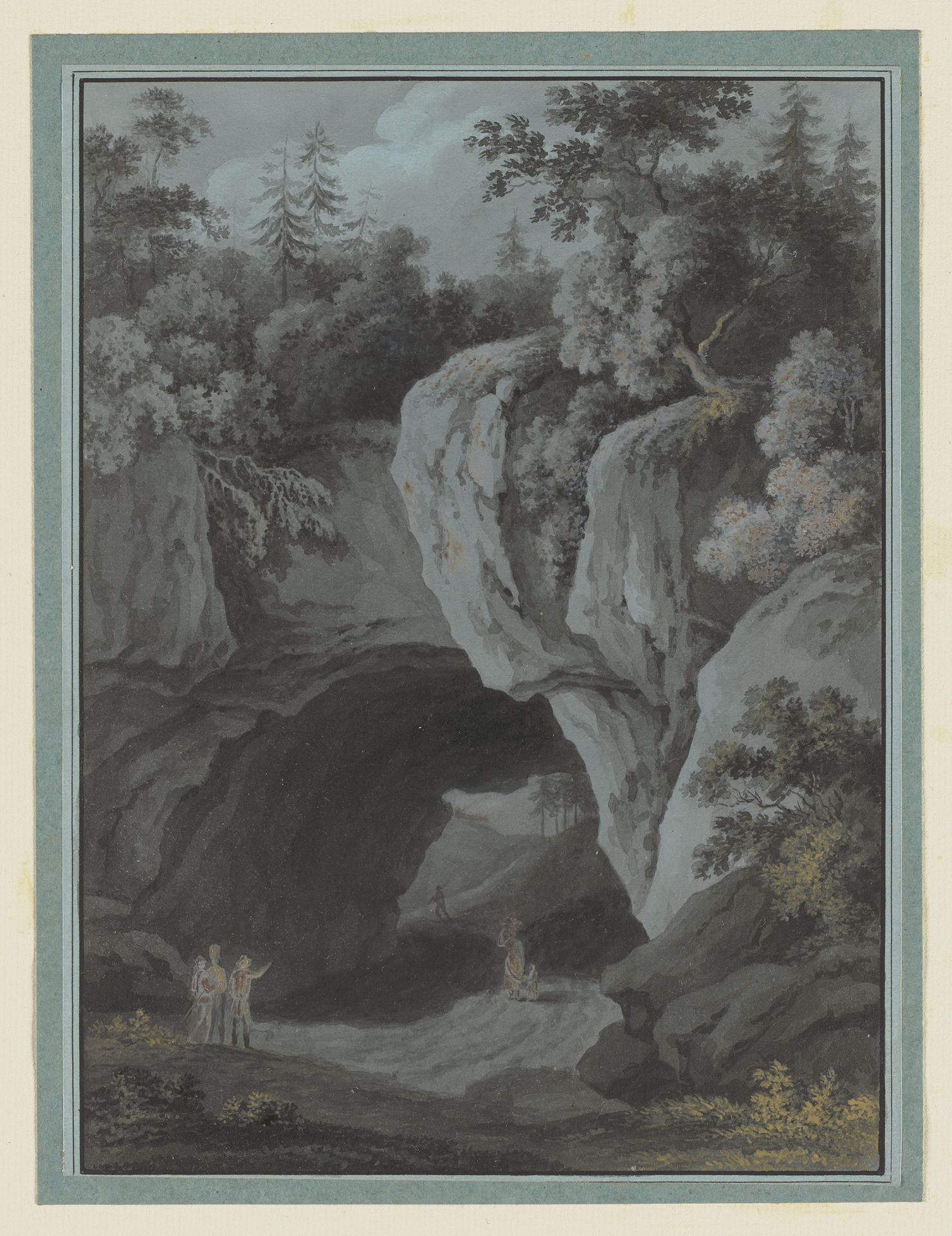 Landschaft mit Felsentor by Adrian Zingg