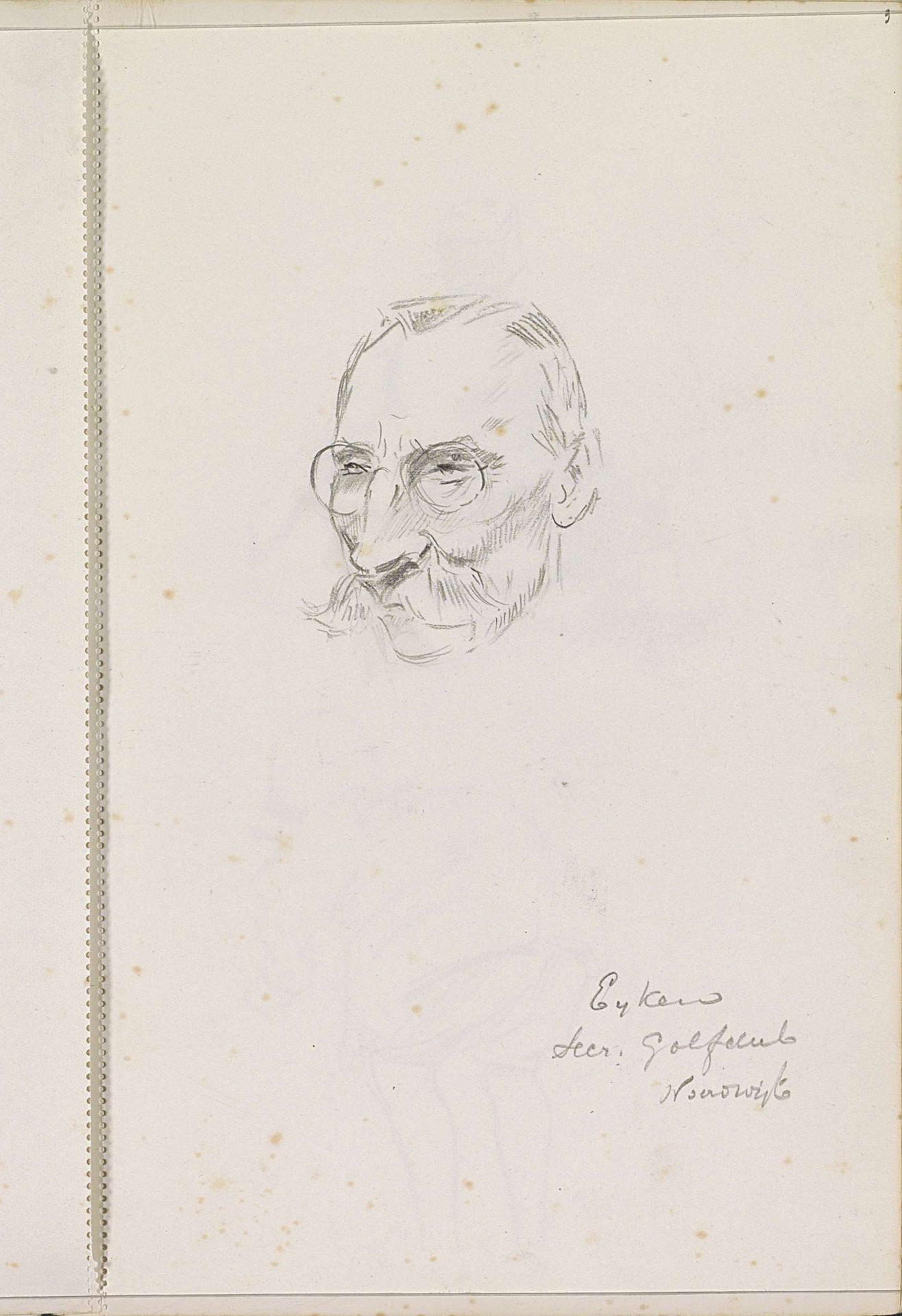 Portret van de heer Eyken van de golfclub te Noordwijk by Otto Verhagen