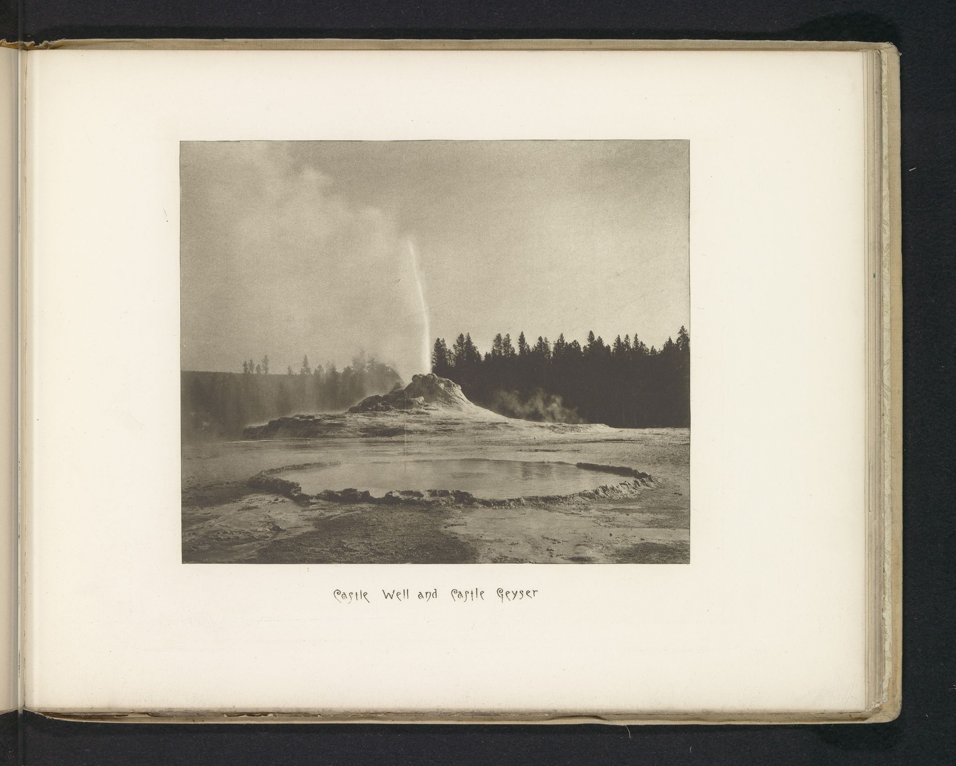 Castle Well and Castle Geyser by Frank Jay Haynes