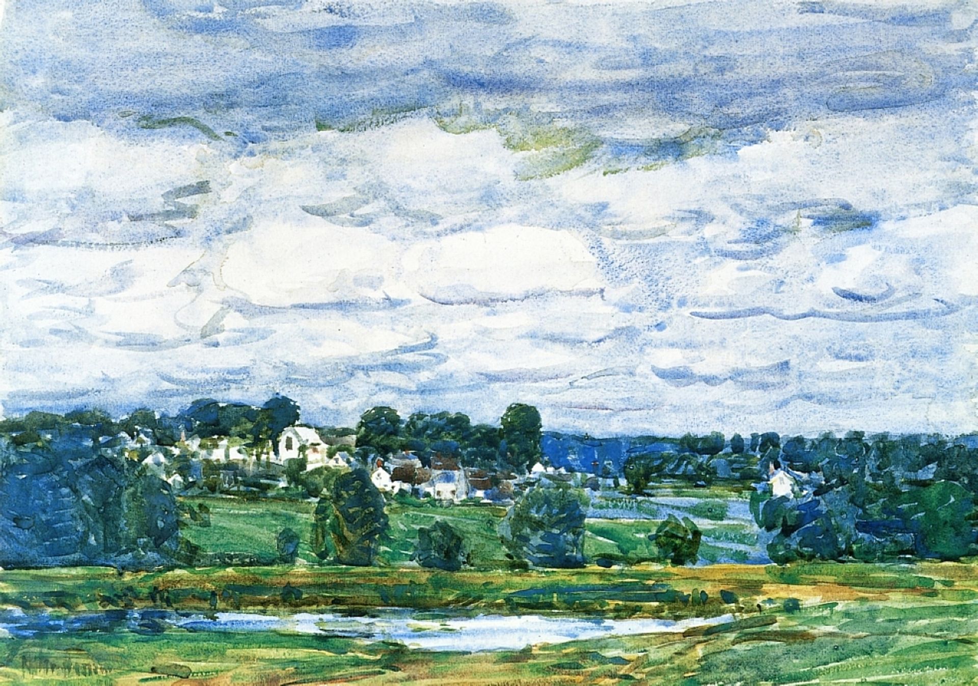 Newfields, New Hampshire by Childe Hassam