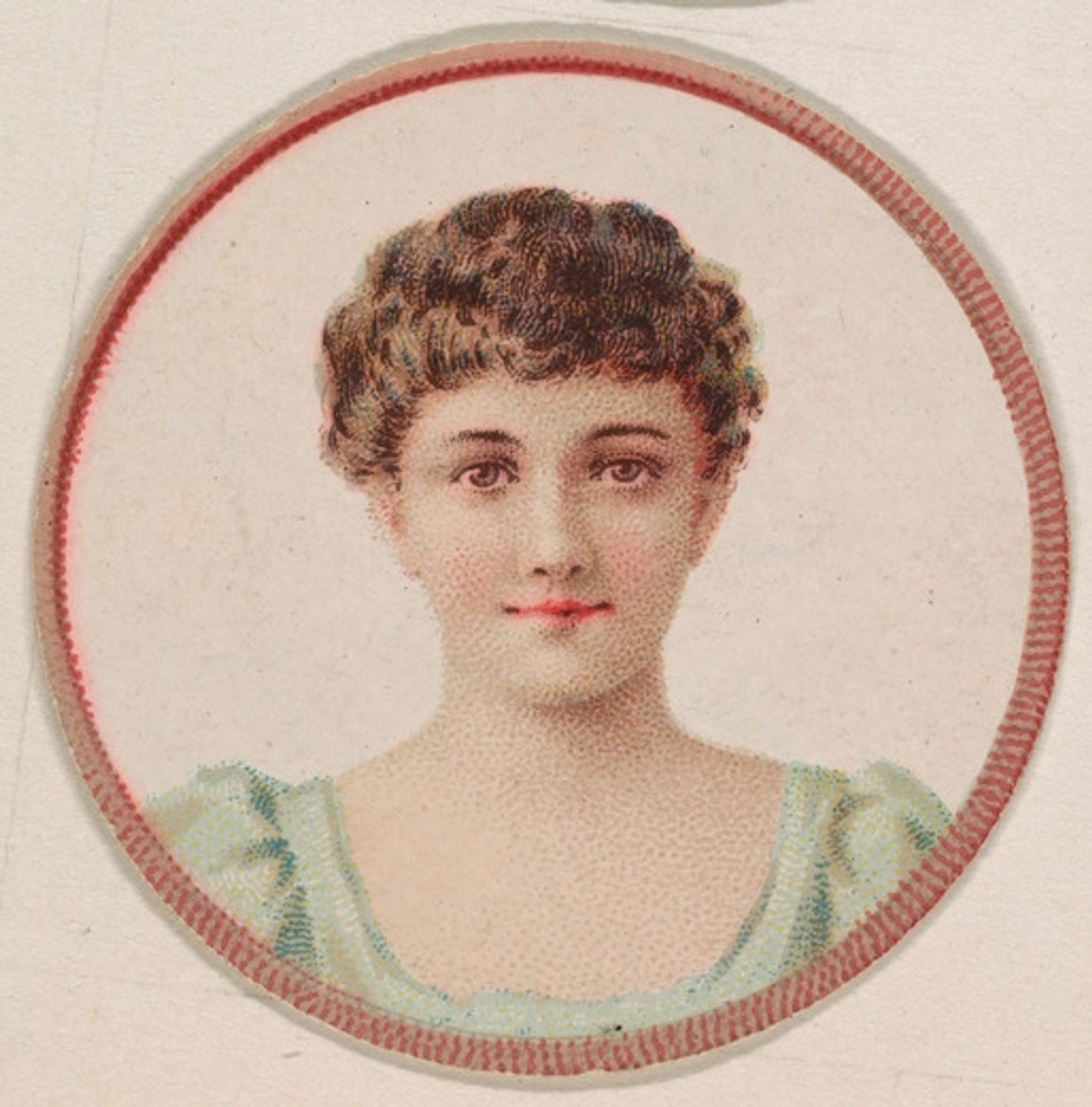 Portrait of woman, from the Novelties series (N228, Type 2) issued by Kinney Bros. by Kinney Brothers Tobacco Company