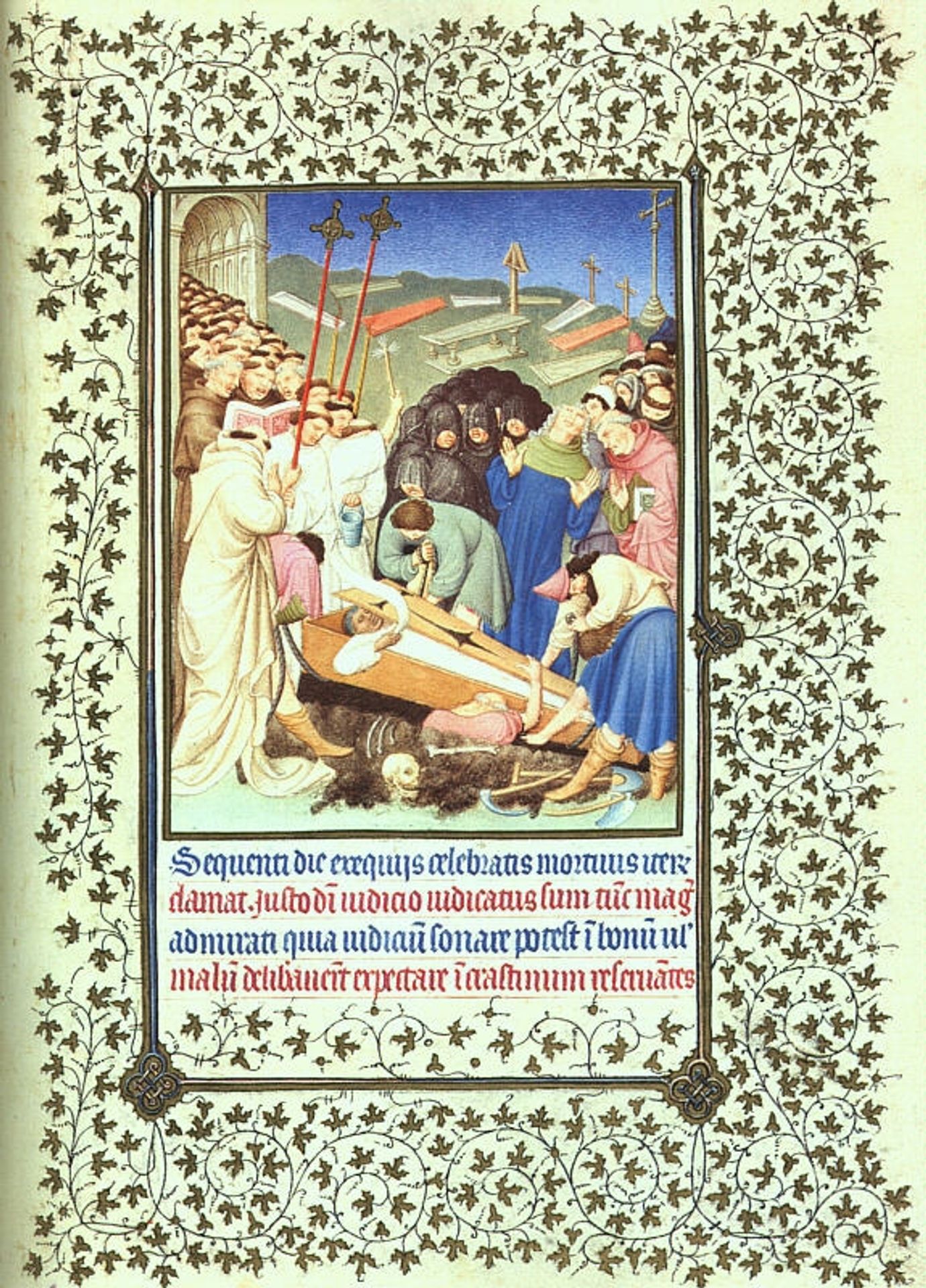 The Burial of Diocrès by Limbourg brothers