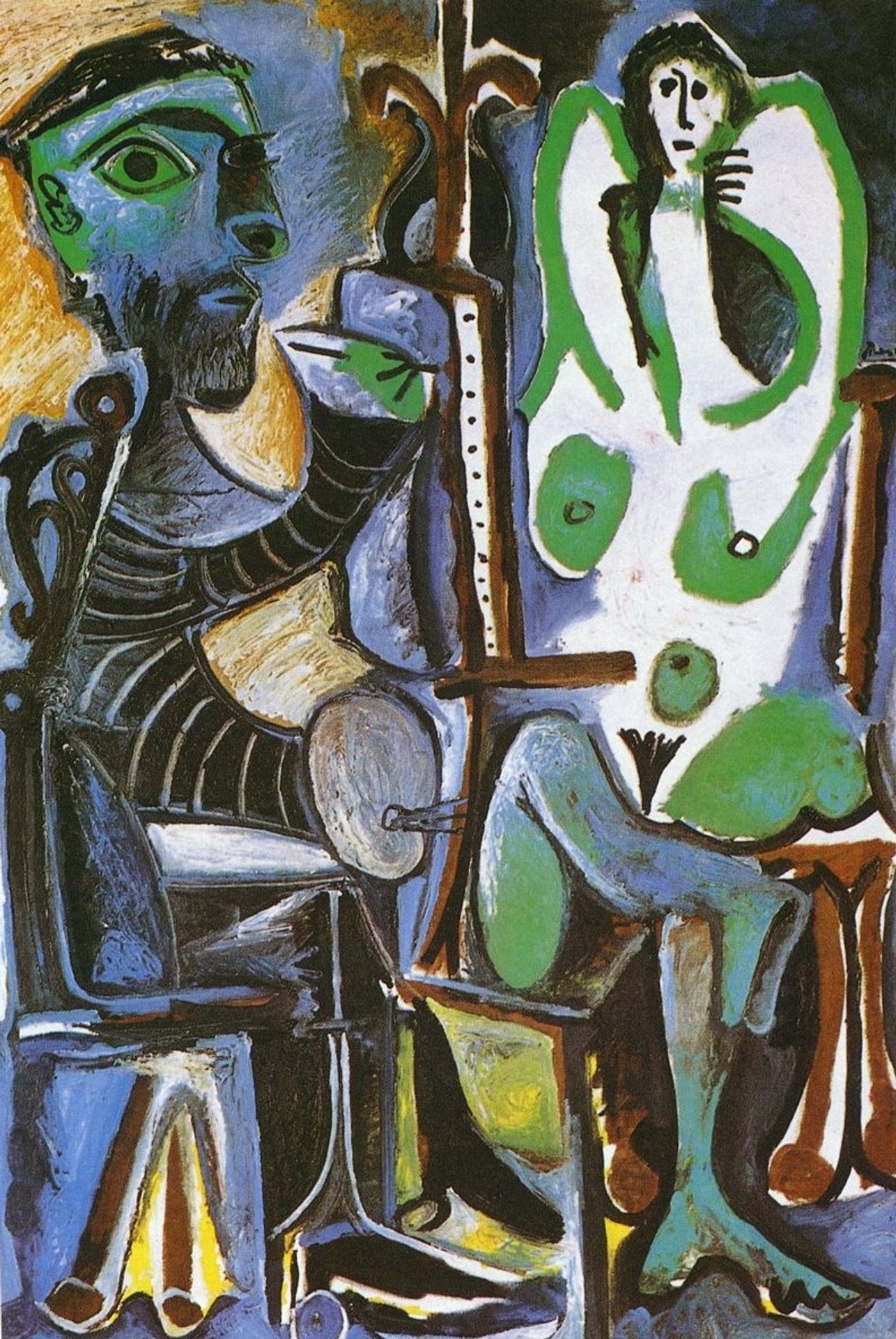Painter and his model by Pablo Picasso