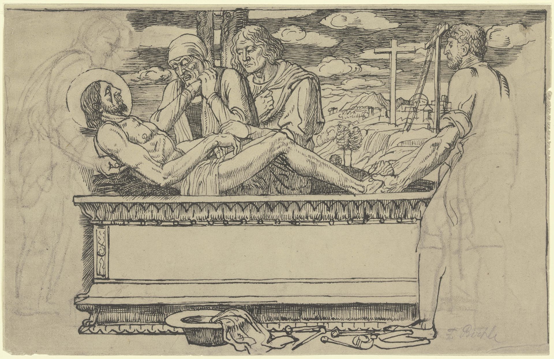 Entombment of Christ by Fritz Boehle