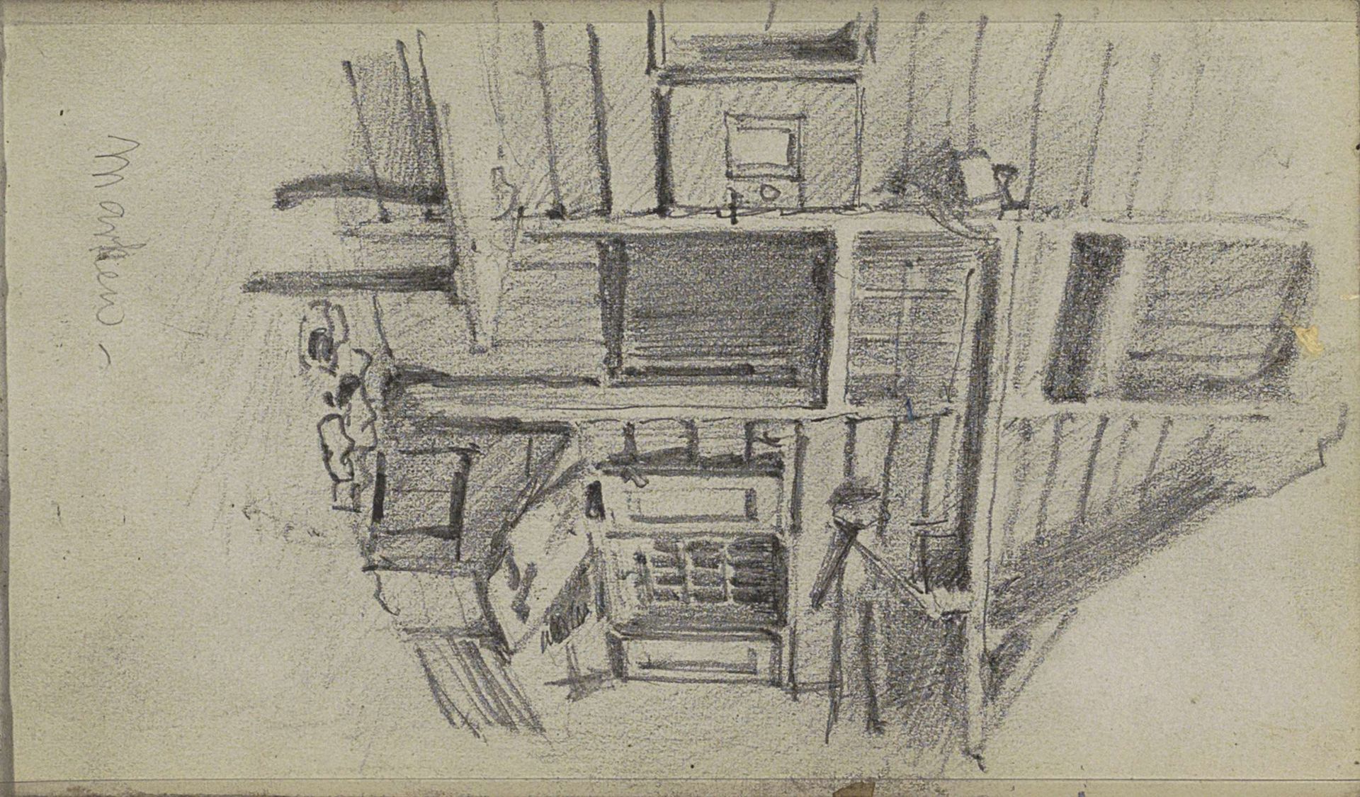 Houten huis in Marken by George Clausen