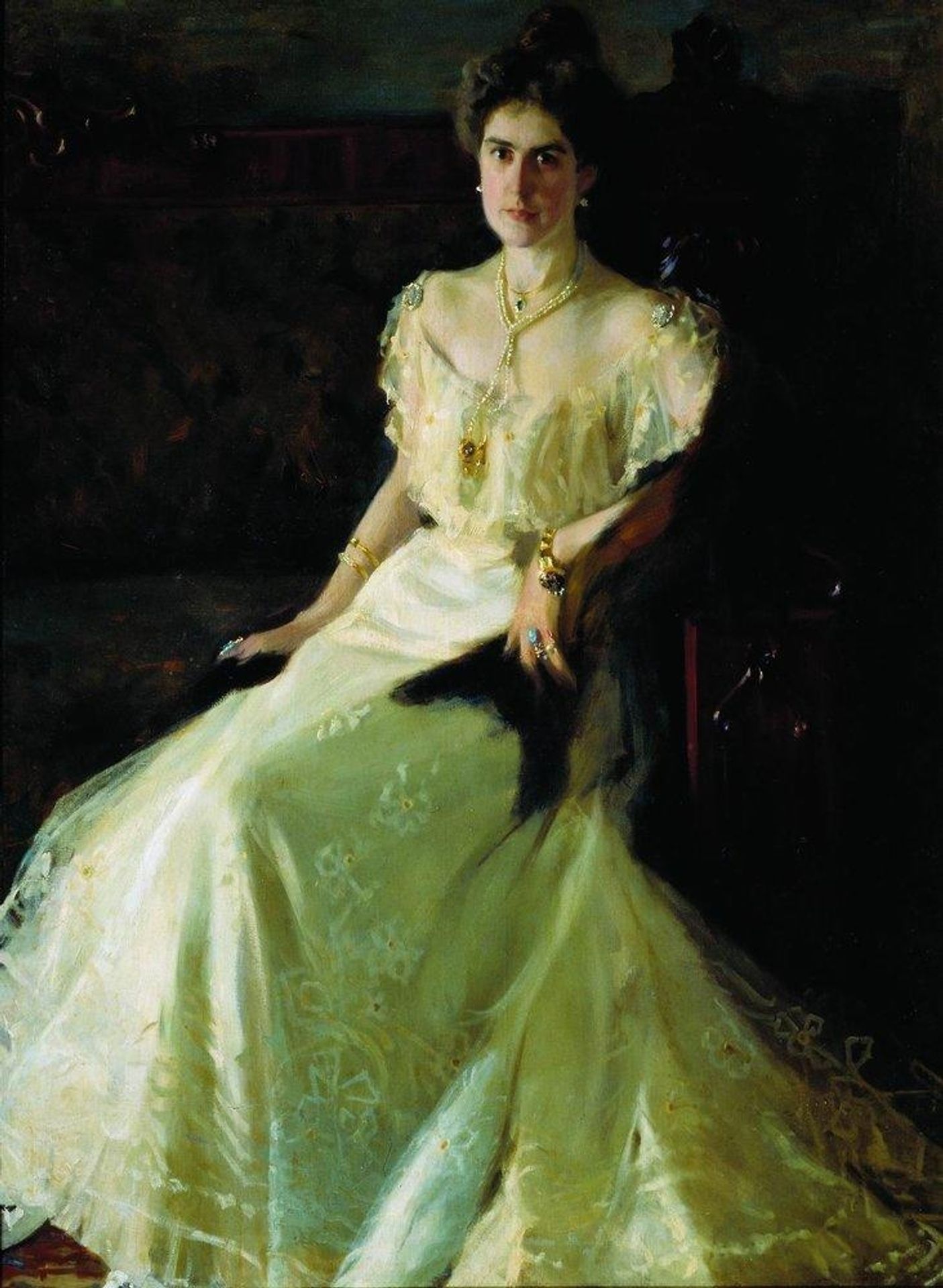 Before the ball by Boris Kustodiev