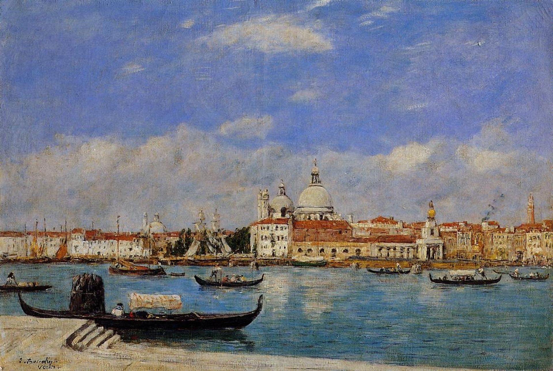 Venice, The Salute and the Douane, the Guidecca from the Rear, View from the Grand Canal by Eugène Boudin
