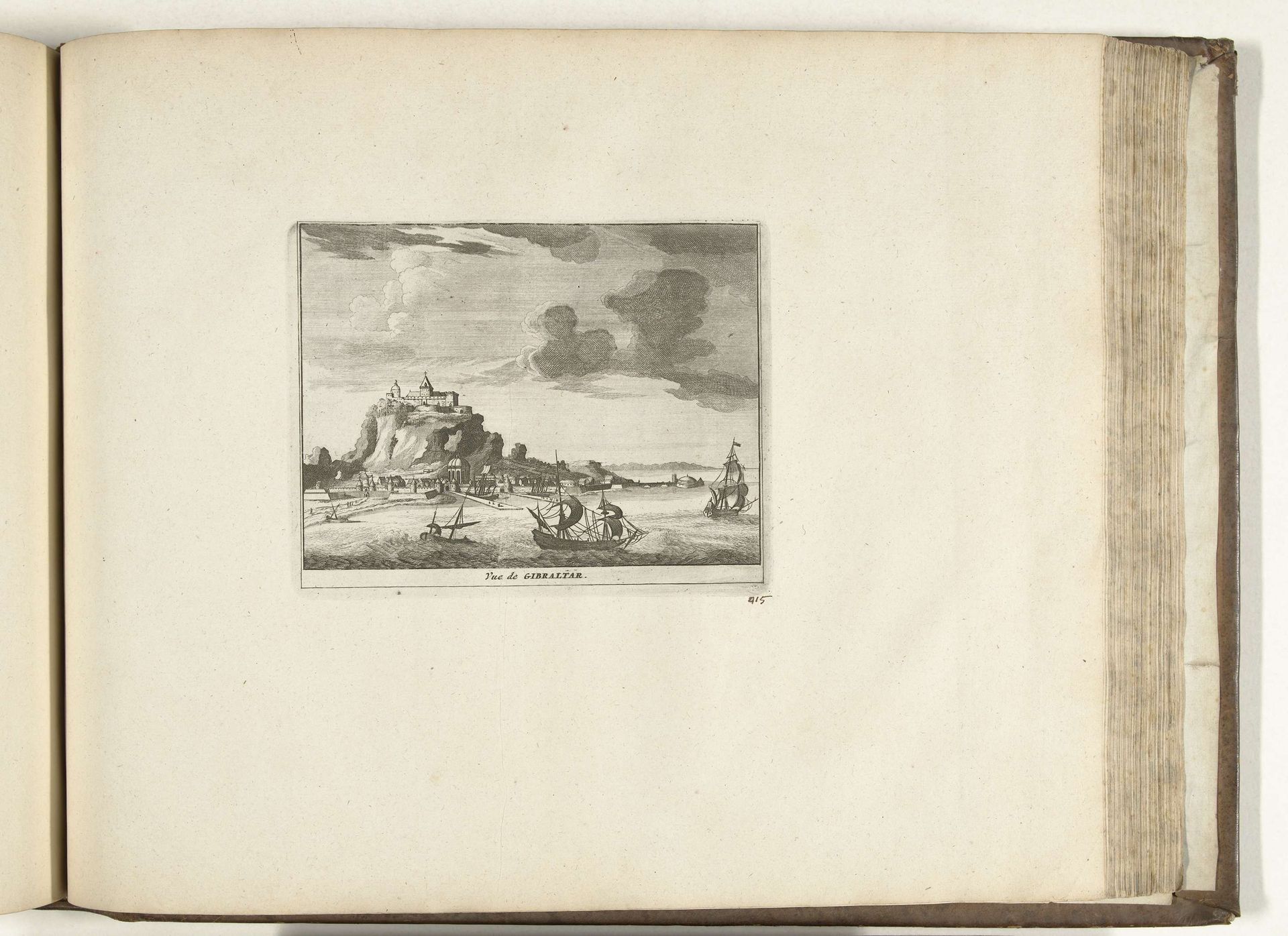 Gezicht op Gibraltar, 1726 by Anonymous