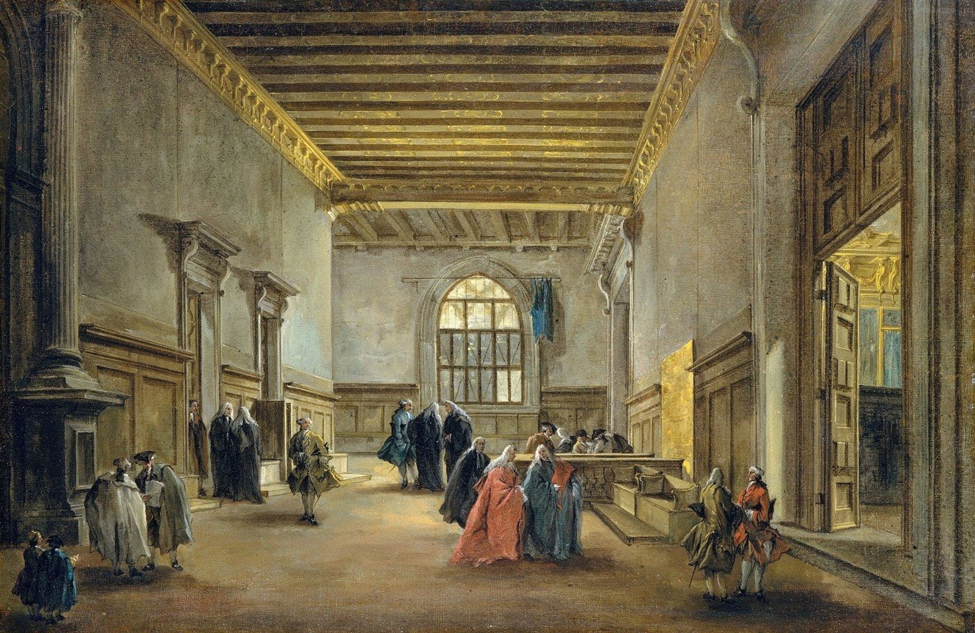The Antechamber of the Sala del Maggior Consiglio by Francesco Guardi
