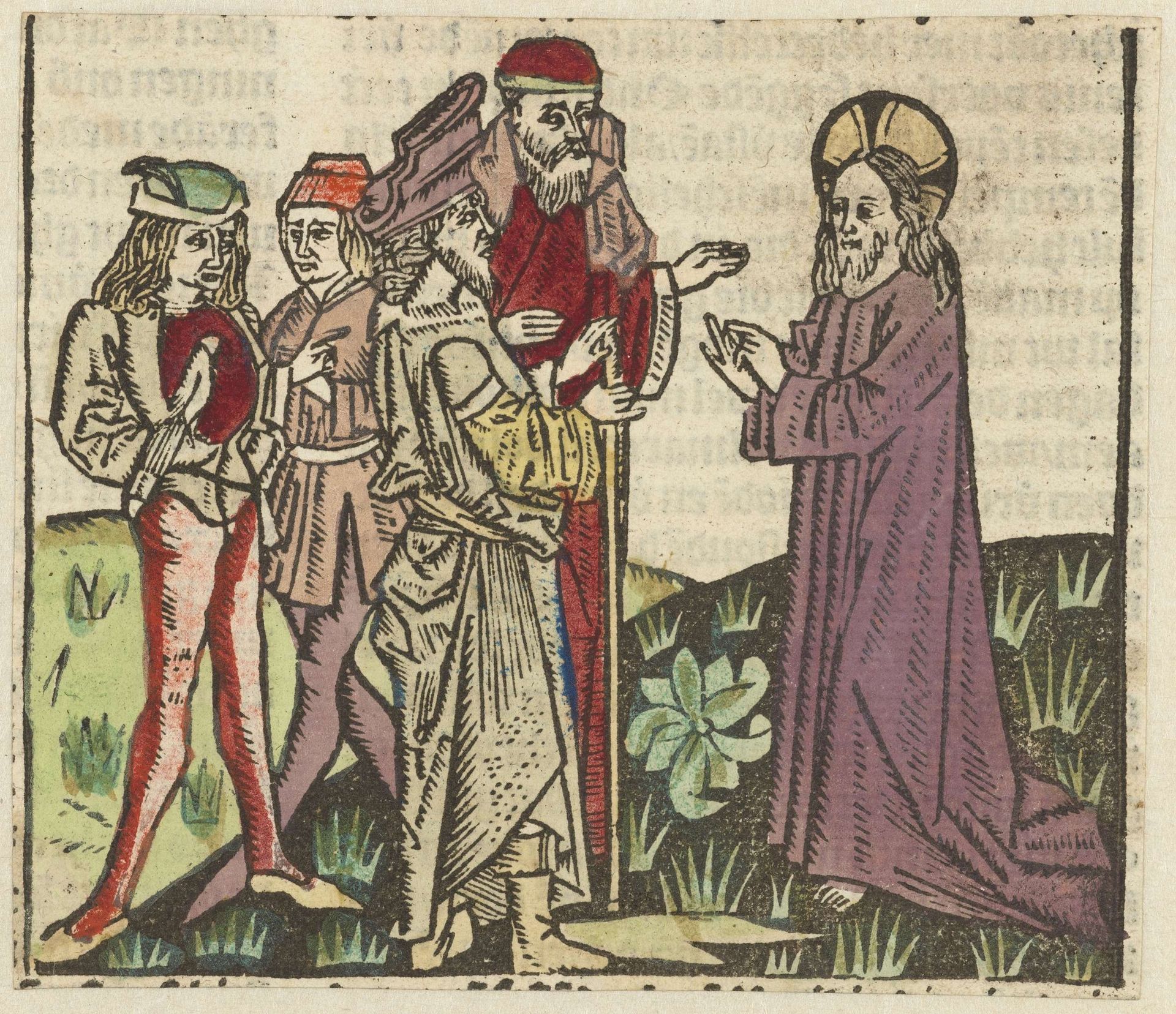 Christus in gesprek met Nicodemus by Meester van Antwerpen (I)