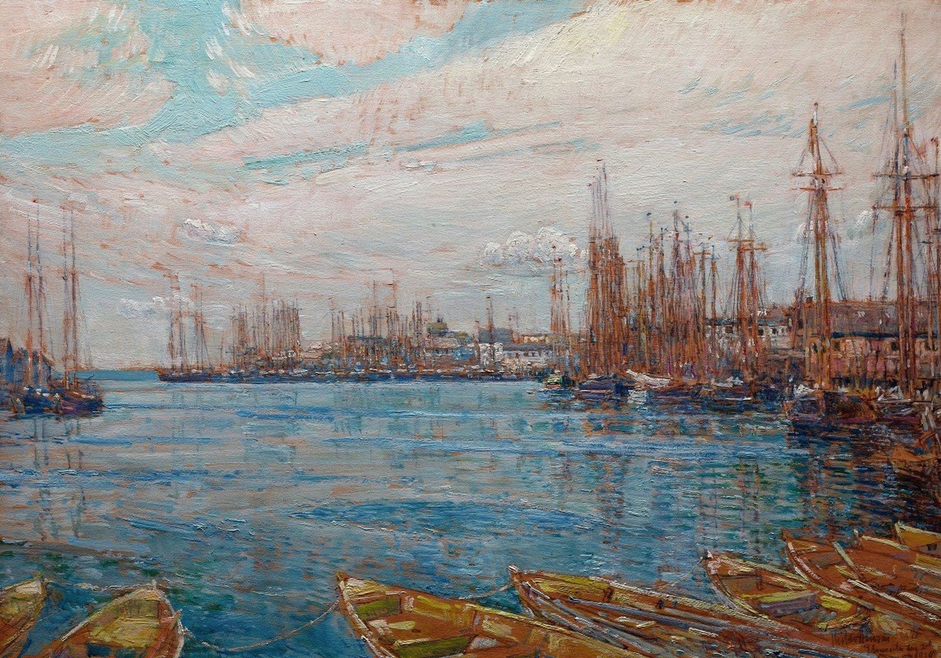 Harbor of a Thousand Masts by Childe Hassam
