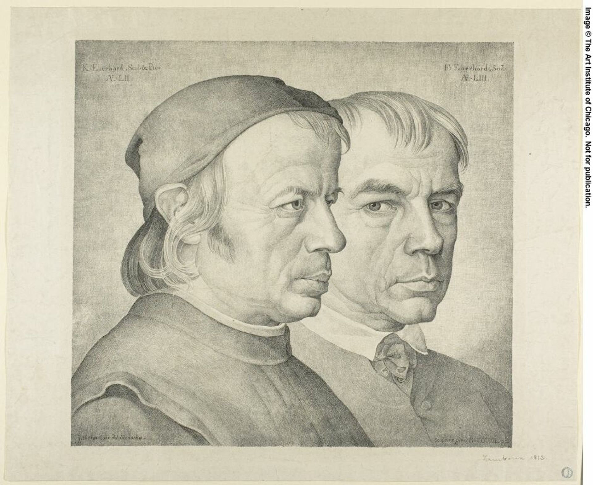 Portrait of the Brothers Konrad and Franz Eberhard by Johann Anton Alban Ramboux