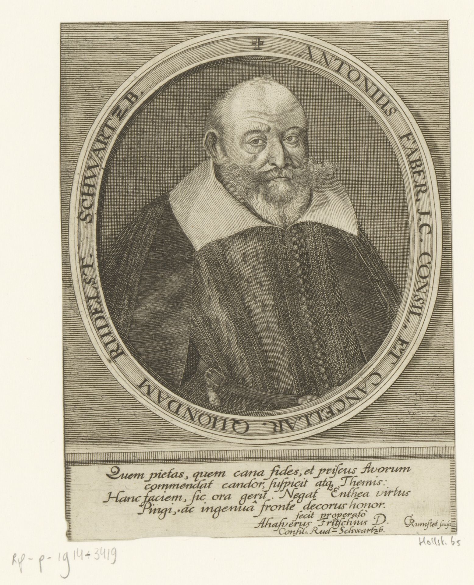 Portret van Anton Faber by Christian Romstet