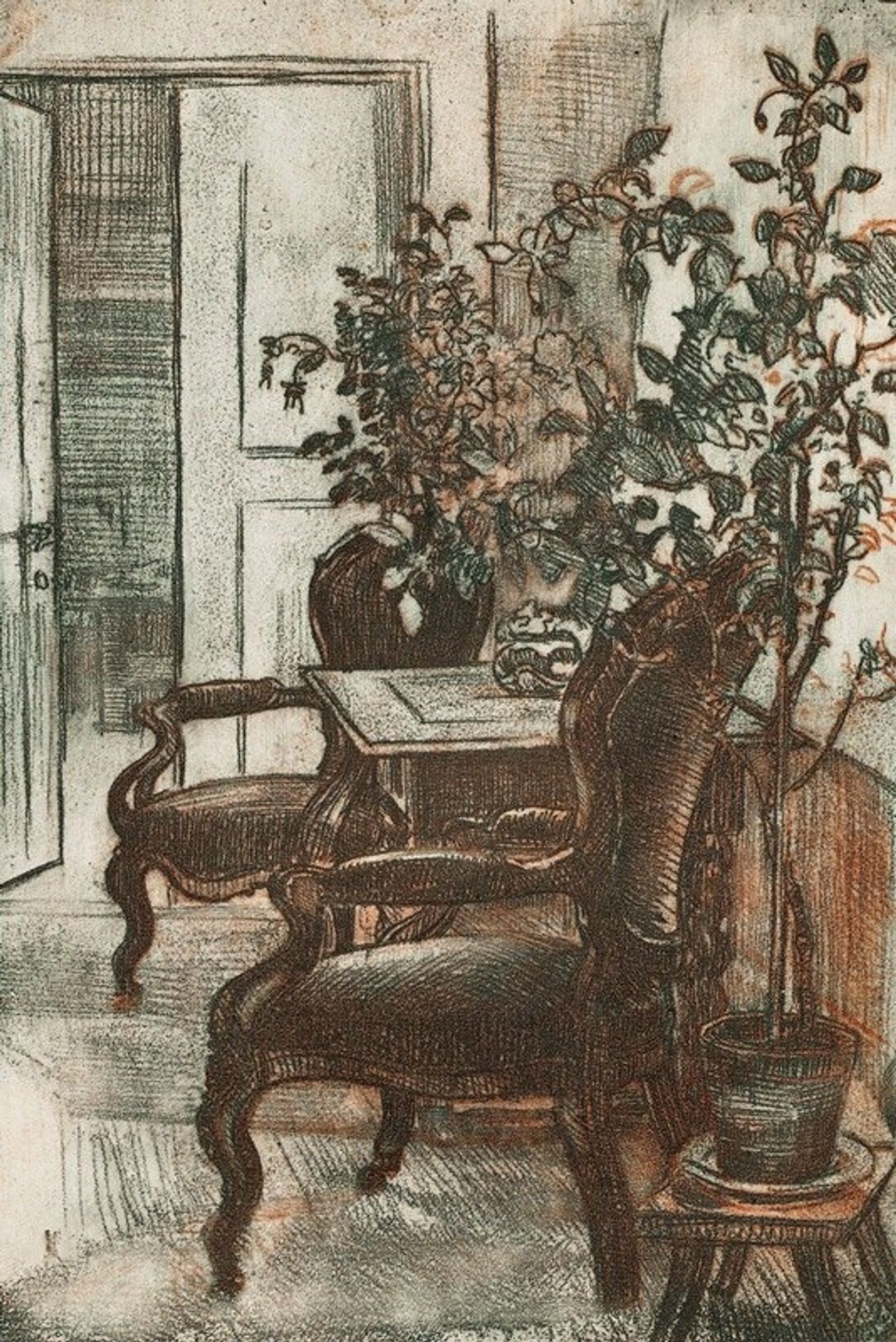 Interior of Suviranta by Eero Järnefelt