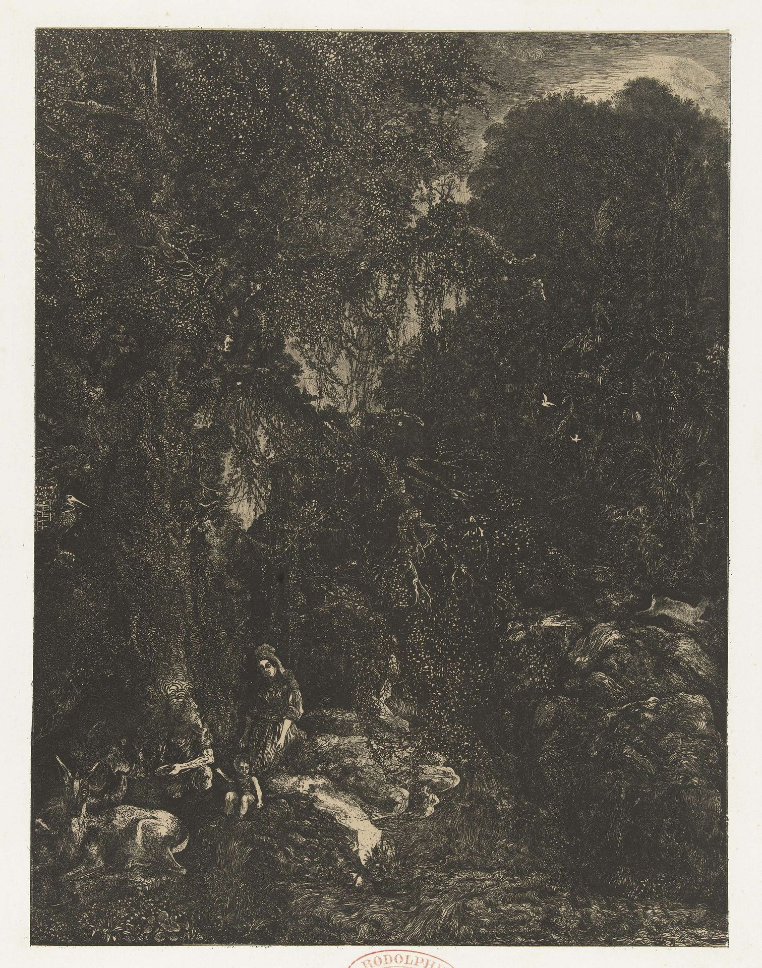 Rest on the Flight into Egypt by Rodolphe Bresdin